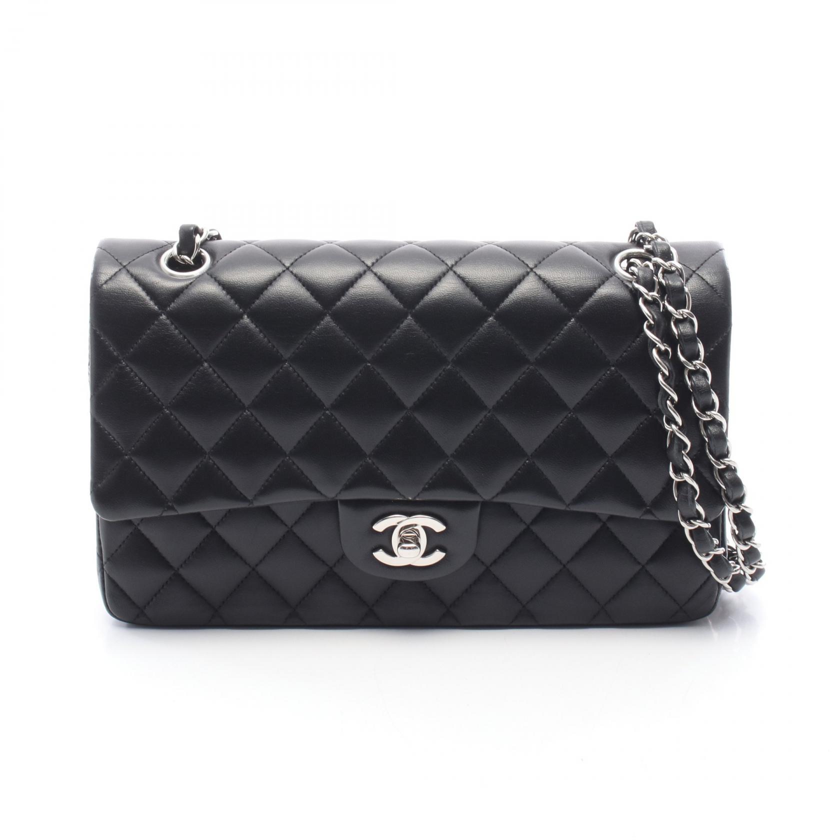 ≪5%OFFクーポン&まとめ買い10% ~7/26 9:59〆≫シャネル CHANEL マトラッセ Wフラップ ショルダーバッグ バッグ ラムスキン(羊革) レディース ブラック系 【中古】|BRANDOFF TOKYO