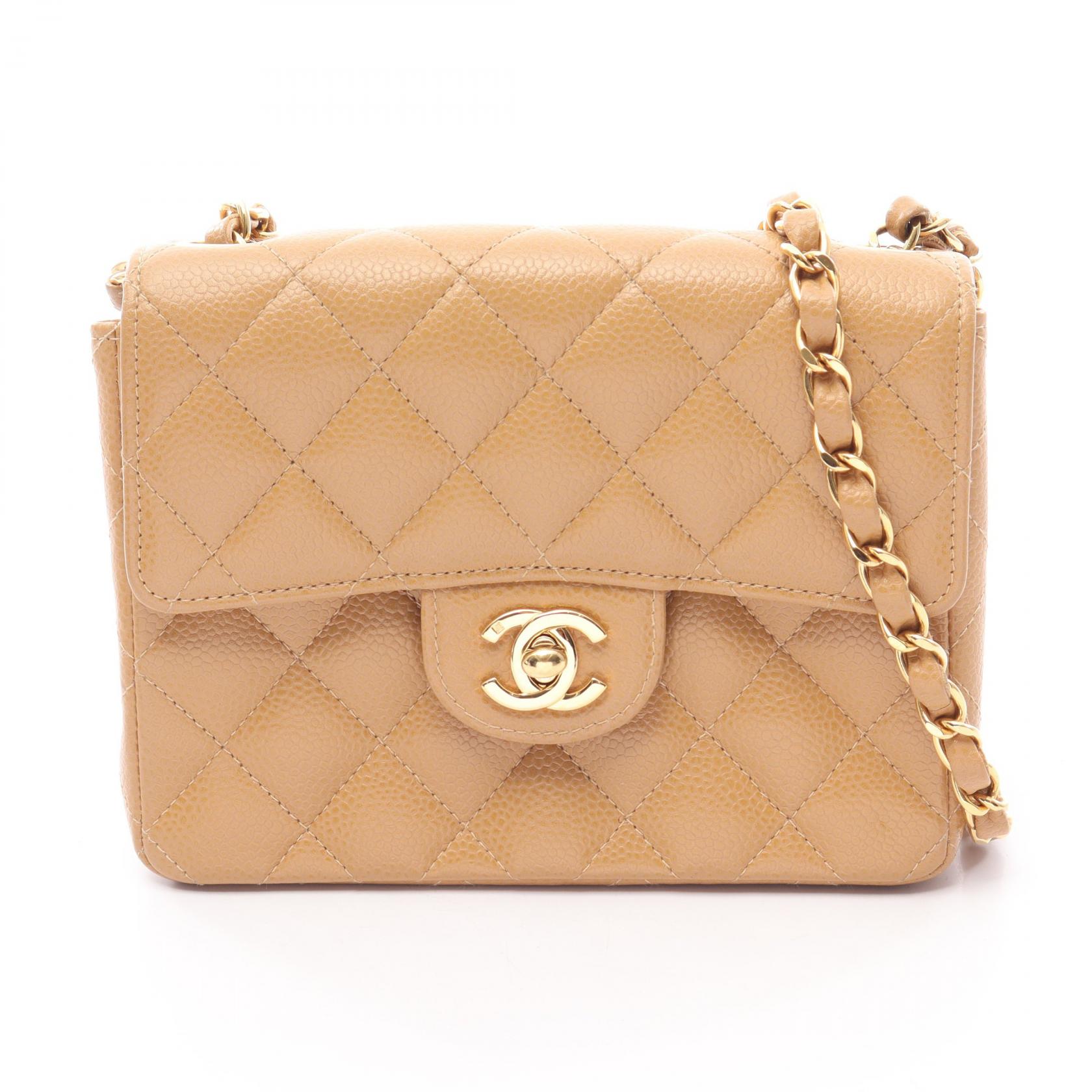 ≪5%OFFクーポン&まとめ買い10% ~7/26 9:59〆≫シャネル CHANEL ミニマトラッセ ショルダーバッグ バッグ キャビアスキン(グレインドカーフ) レディース ベージュ系 A01115 【中古】|BRANDOFF TOKYO
