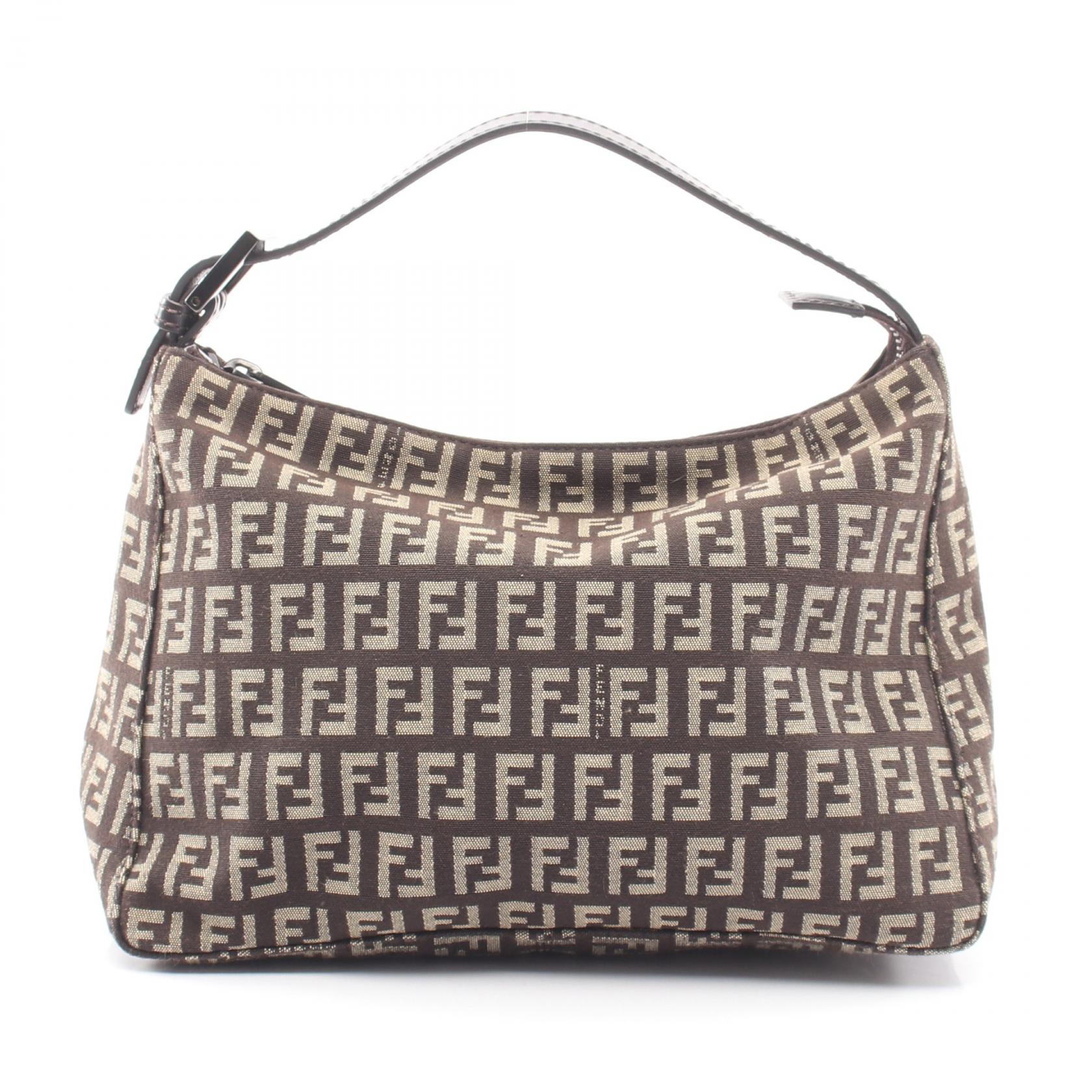 フェンディ FENDI ズッキーノ ハンドバッグ バッグ キャンバス レザー レディース ブラウン系 / ベージュ系 【中古】｜BRANDOFF TOKYO