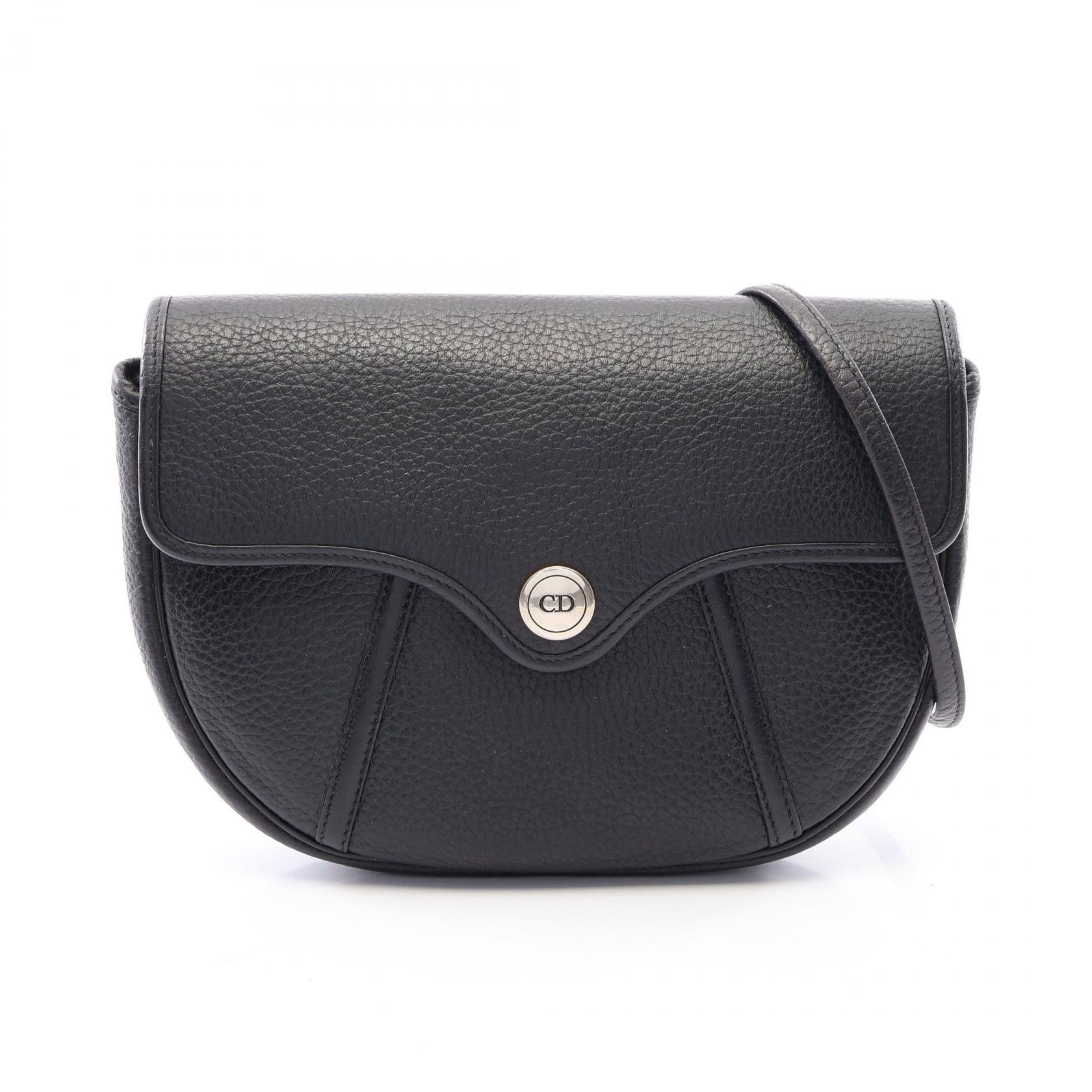 クリスチャンディオール Christian Dior CDロゴ ショルダーバッグ バッグ レザー レディース ブラック系 【中古】｜BRANDOFF TOKYO