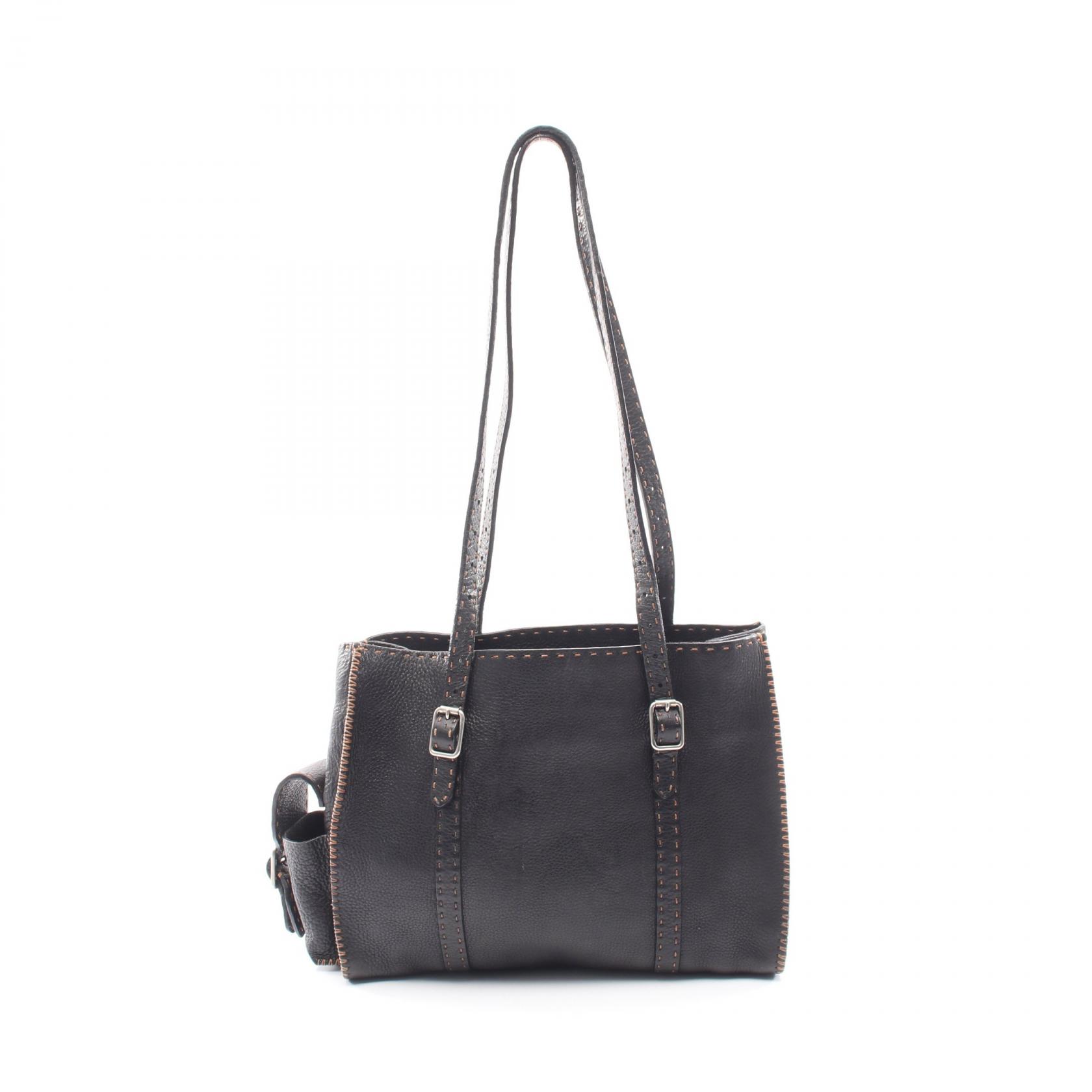 ≪5%OFFクーポン&まとめ買い10% ~7/26 9:59〆≫フェンディ FENDI セレリア ショルダーバッグ バッグ レザー レディース ブラック系 【中古】|BRANDOFF TOKYO