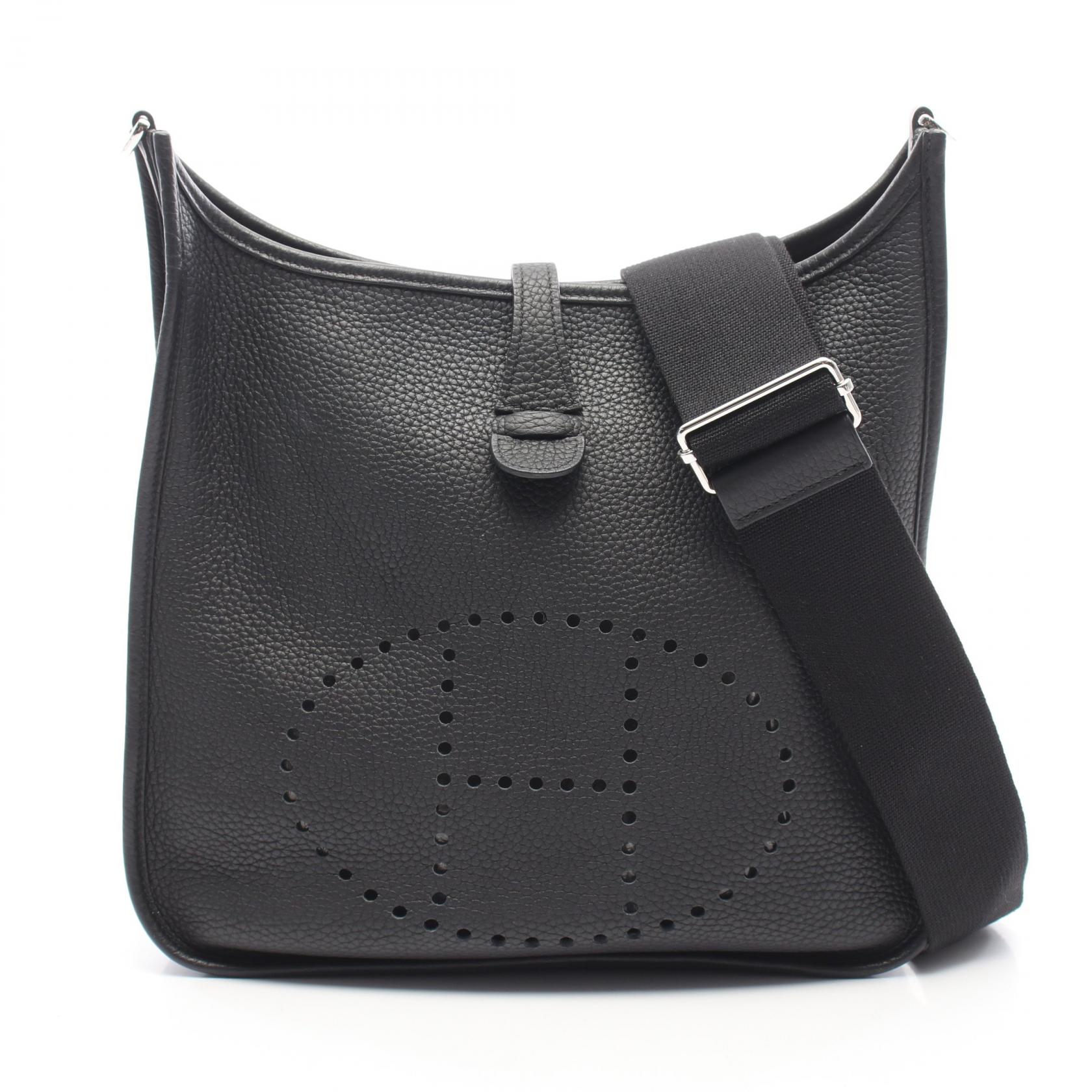 ≪5%OFFクーポン＆まとめ買い10% ～7/26 9:59〆≫エルメス HERMES エヴリン 3 トロワ PM ショルダーバッグ バッグ レザー トリヨンクレマンス トリヨンクレマンス レディース ブラック系 【中古】｜BRANDOFF TOKYO