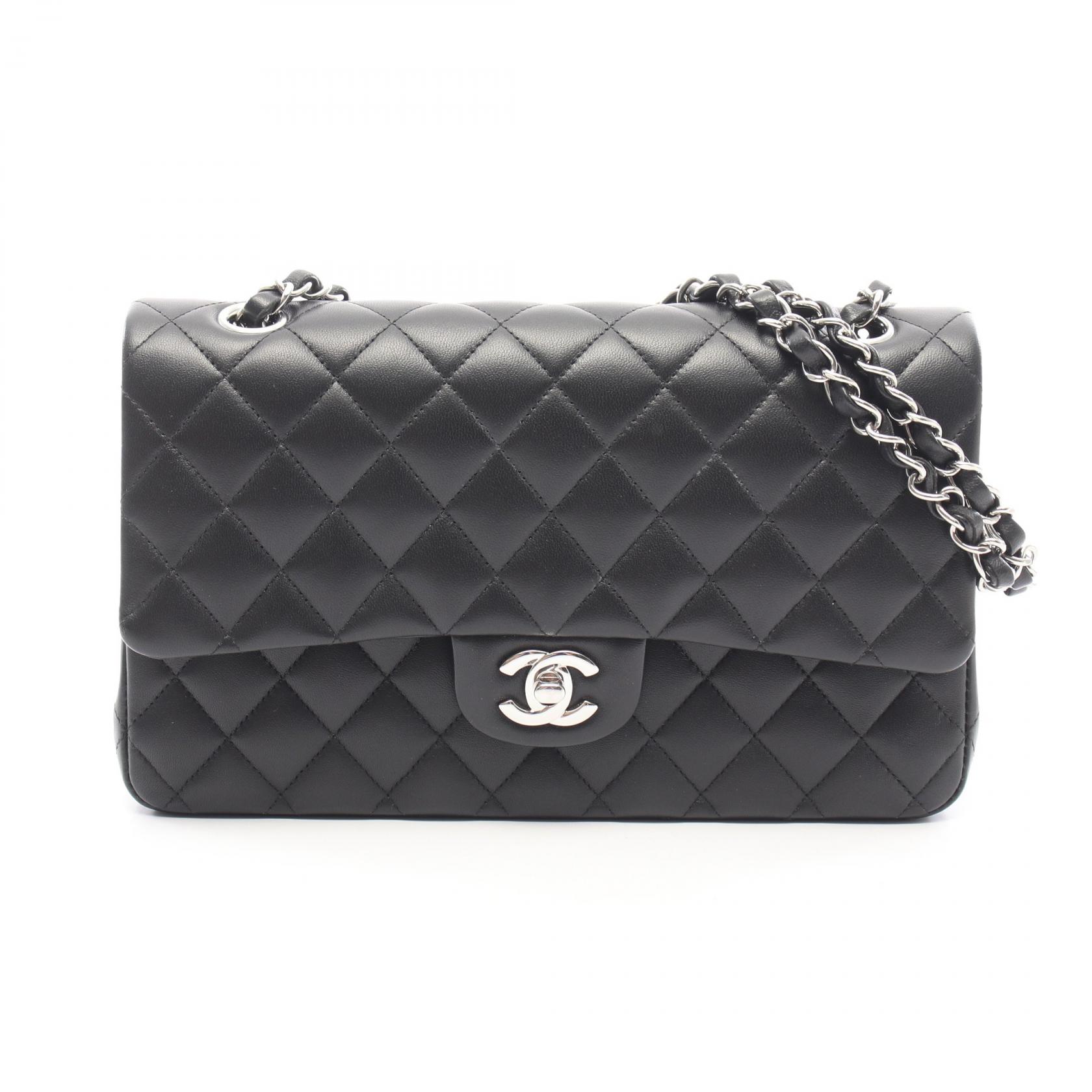 ≪5%OFFクーポン&まとめ買い10% ~7/26 9:59〆≫シャネル CHANEL マトラッセ Wフラップ ショルダーバッグ バッグ ラムスキン(羊革) レディース ブラック系 A01112 【中古】|BRANDOFF TOKYO