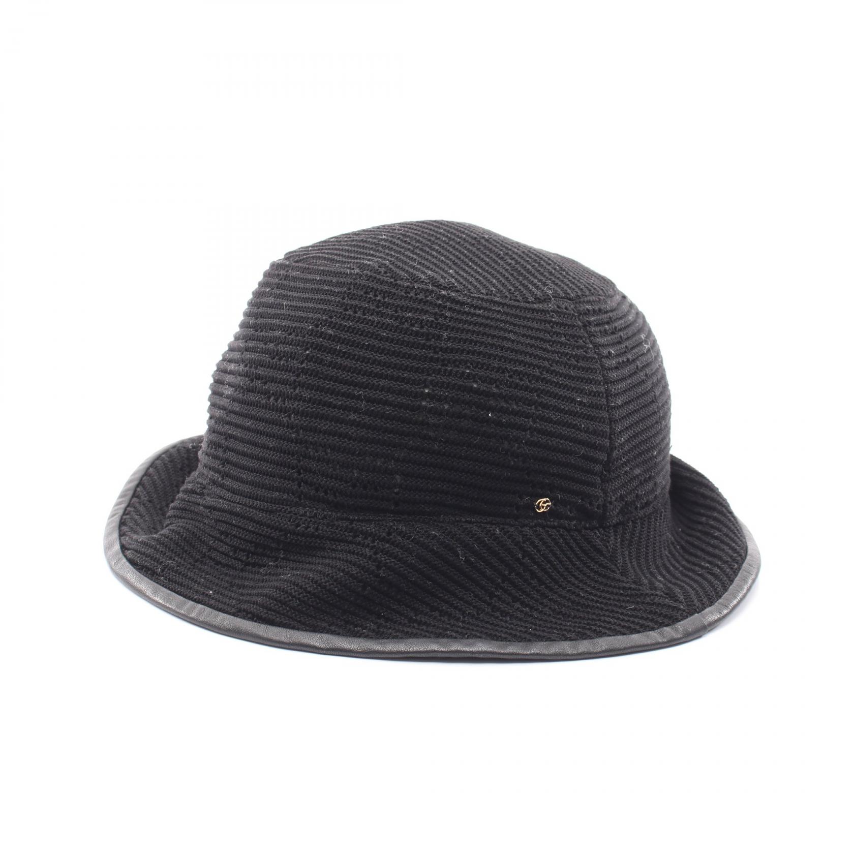 ≪5%OFFクーポン＆まとめ買い10% ～7/26 9:59〆≫グッチ GUCCI GG柄 ニット ハット 帽子 コットン レディース ブラック系 656573 【中古】｜BRANDOFF TOKYO