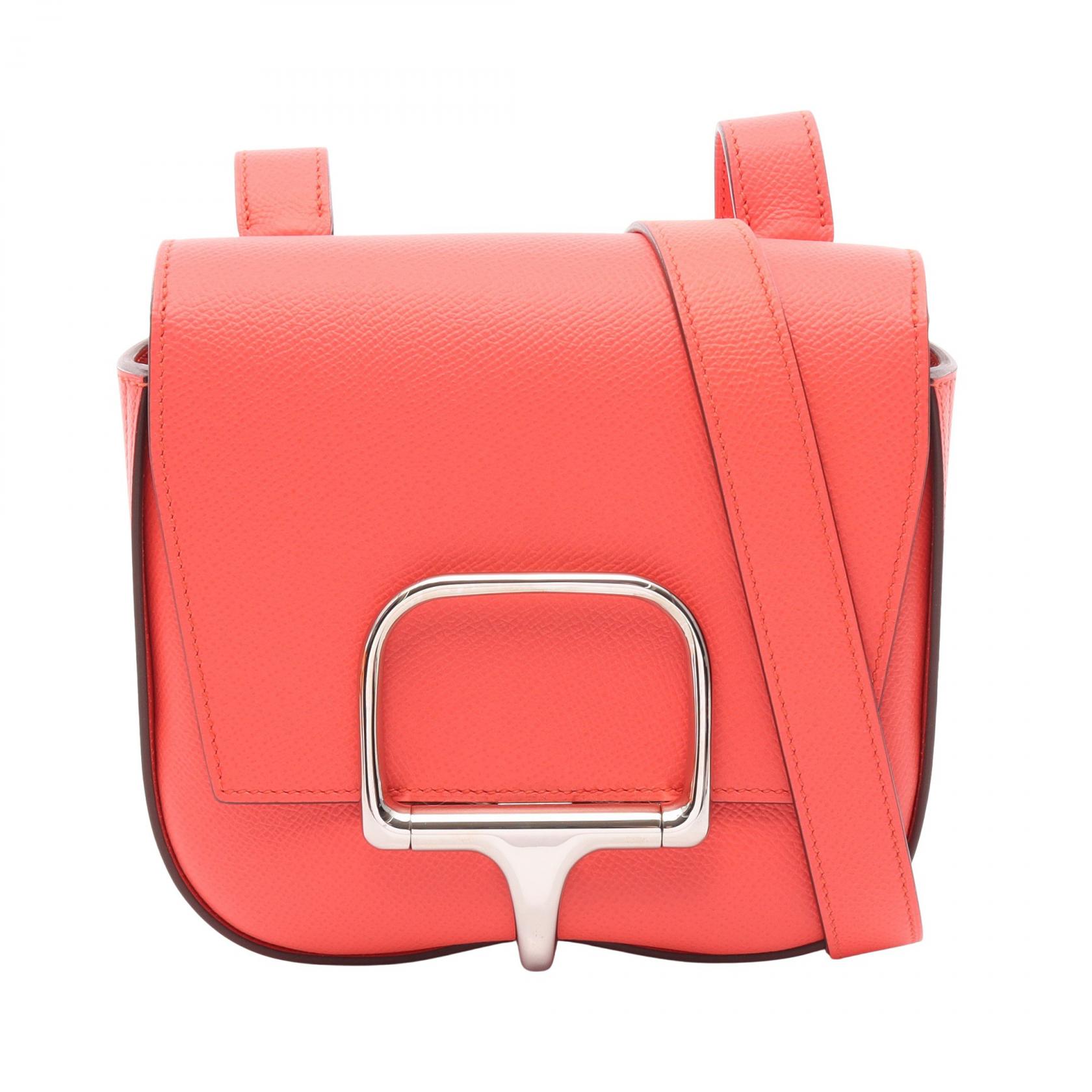≪5%OFFクーポン＆まとめ買い10% ～7/26 9:59〆≫エルメス HERMES デッラ カヴァッレリア ミニ ローズジャイプール ショルダーバッグ バッグ レザー ヴォーエプソン レディース レッド系 【中古】｜BRANDOFF TOKYO