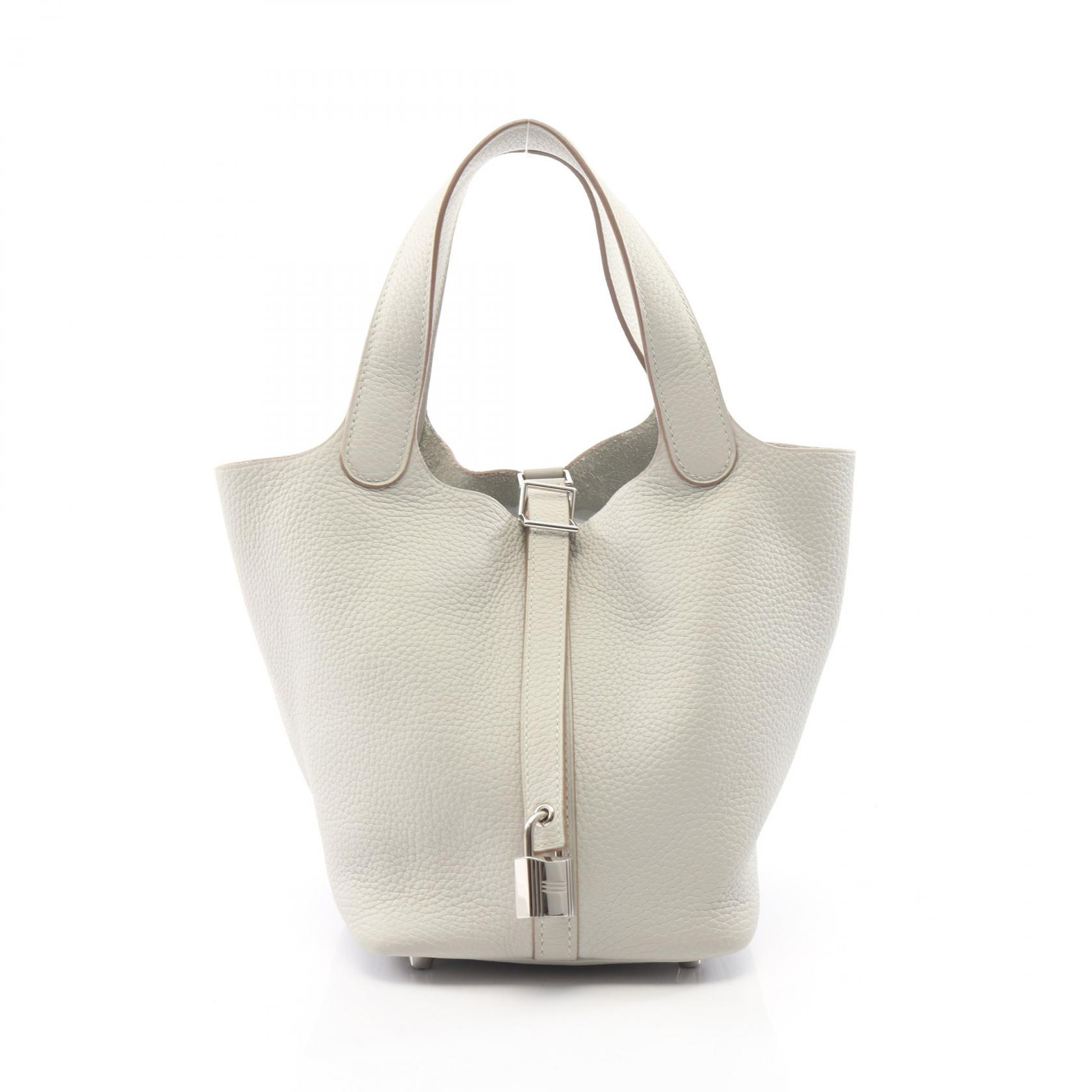 ≪5%OFFクーポン&まとめ買い10% ~7/26 9:59〆≫エルメス HERMES ピコタンロックPM パールグレー ハンドバッグ バッグ トリヨンクレマンス トリヨンクレマンス レディース グレー系 【中古】|BRANDOFF TOKYO
