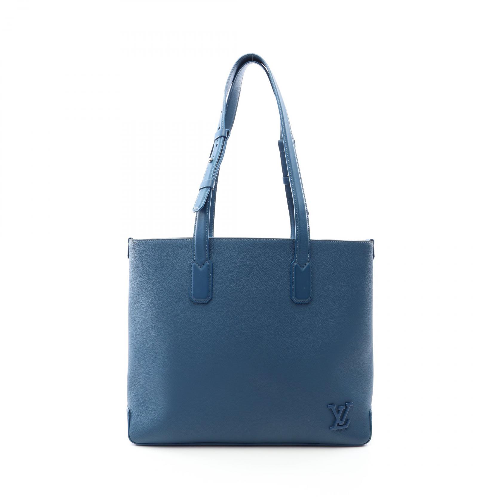 ≪5%OFFクーポン＆まとめ買い10% ～7/26 9:59〆≫ルイ・ヴィトン LOUIS VUITTON ファストライン LVアエログラム トートバッグ バッグ レザー レディース ブルー系 M23707 【中古】｜BRANDOFF TOKYO