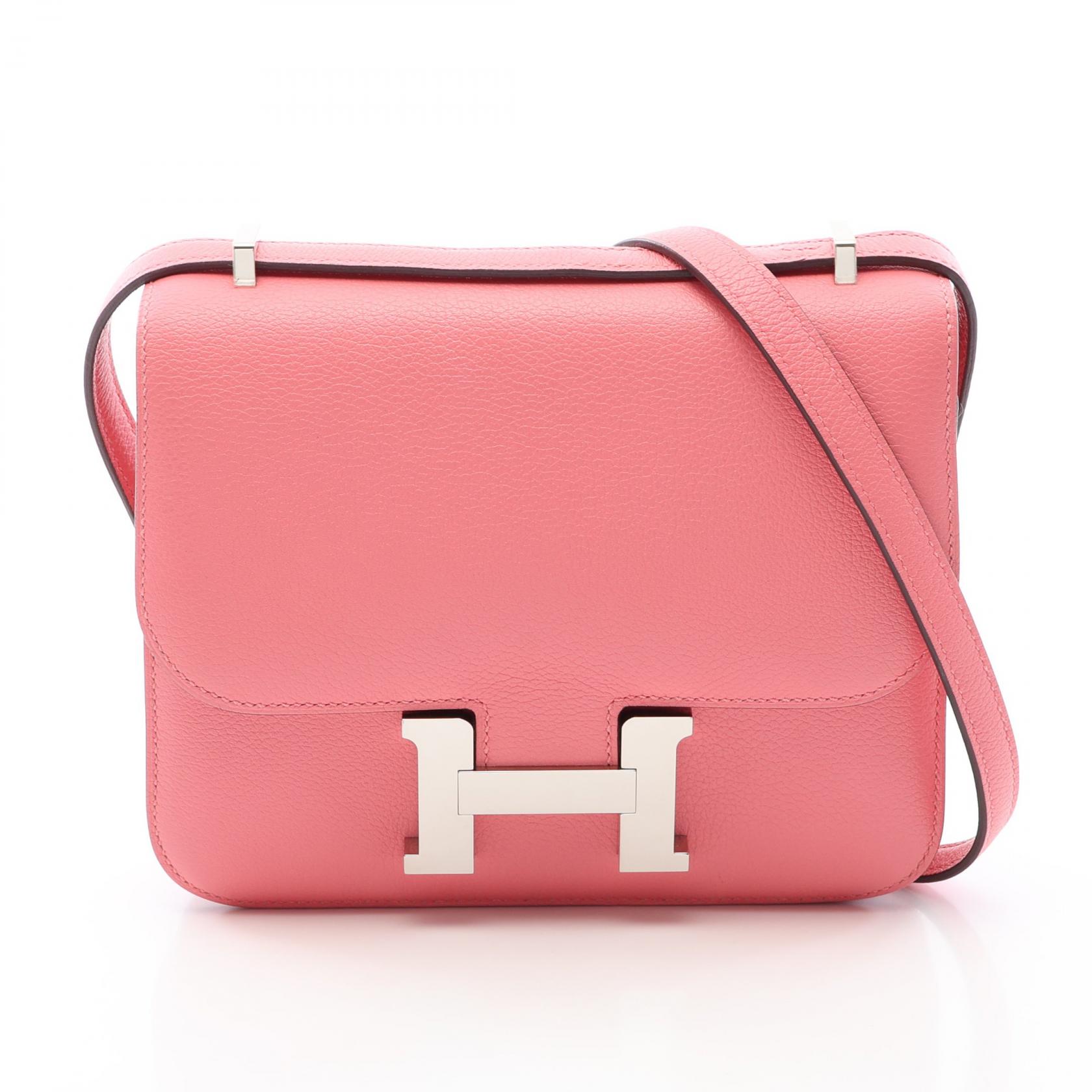 ≪5%OFFクーポン＆まとめ買い10% ～7/26 9:59〆≫エルメス HERMES コンスタンス3 ミニ ショルダーバッグ バッグ レザー エバーカラー エバーカラー レディース ピンク系 【中古】｜BRANDOFF TOKYO