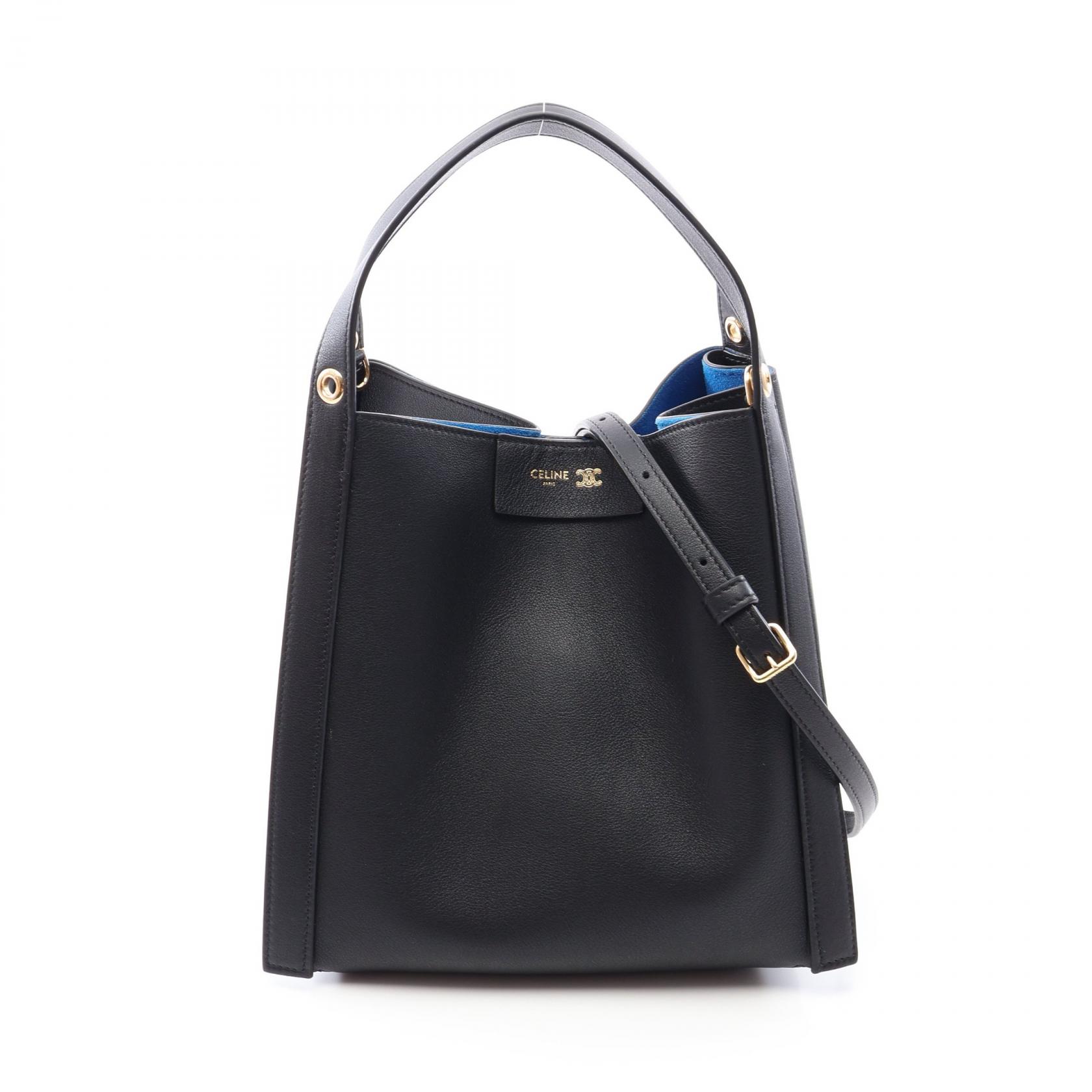 ≪5%OFFクーポン＆まとめ買い10% ～7/26 9:59〆≫セリーヌ CELINE スモール キューボ 2WAY ハンドバッグ バッグ レザー レディース ブラック系 124182T8338NO 【新品】｜BRANDOFF TOKYO 183,000円