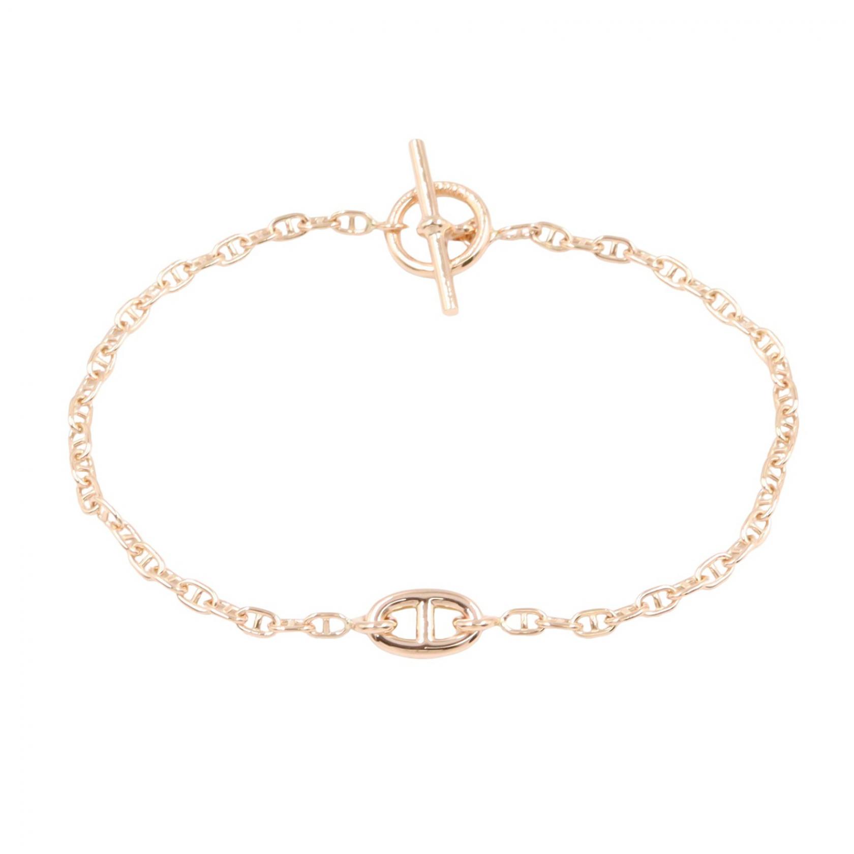 ≪5%OFFクーポン＆まとめ買い10% ～7/26 9:59〆≫エルメス HERMES ニューファランドール TPM ブレスレット ブレスレット アクセサリー K18PG（ピンクゴールド） レディース ゴールド系 H119450B 00ST 【中古】｜BRANDOFF TOKYO