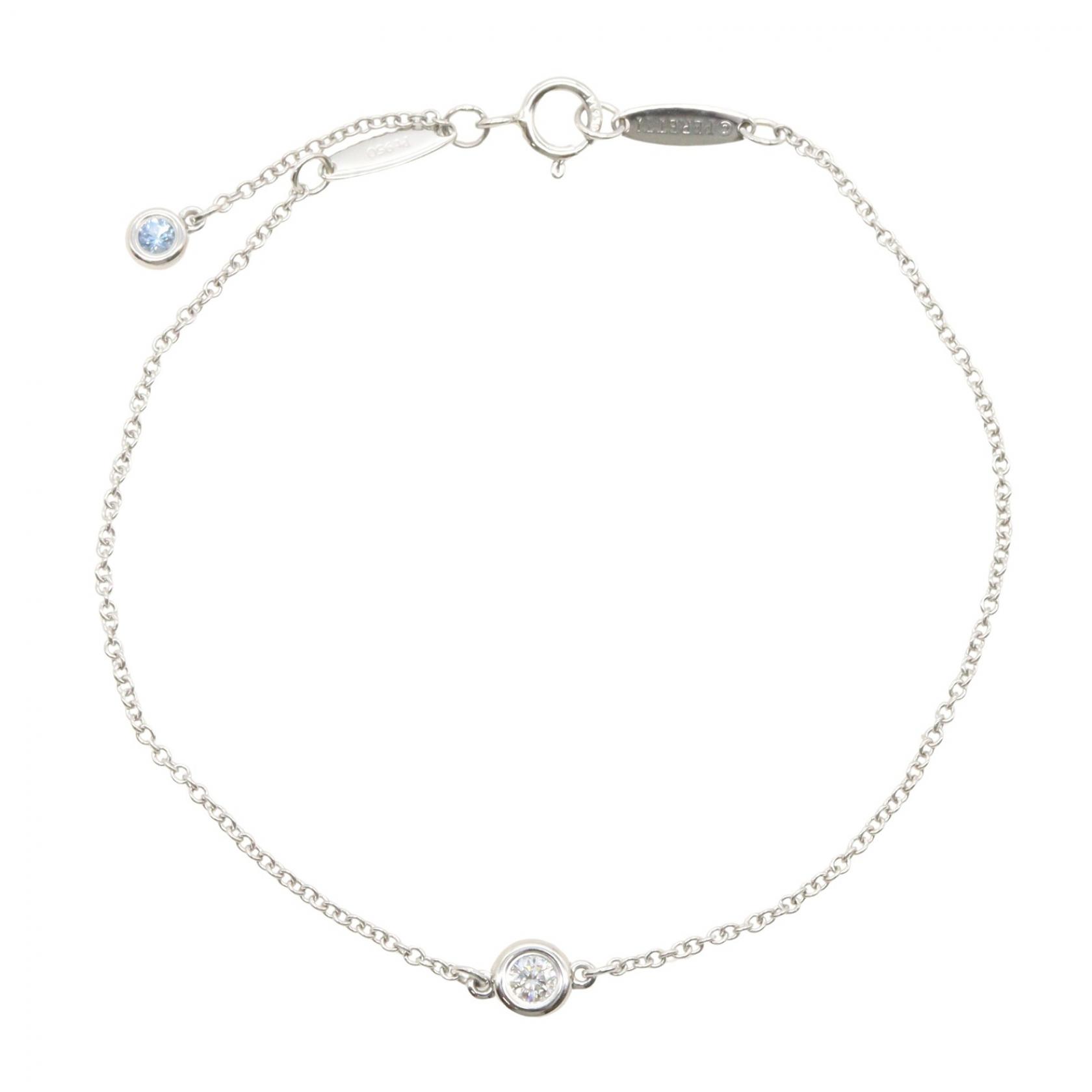≪5%OFFクーポン＆まとめ買い10% ～7/26 9:59〆≫ティファニー TIFFANY＆CO バイザヤードブレス 日本限定 ブレスレット アクセサリー Pt950プラチナ ダイヤモンド レディース シルバー系 / クリア系 【中古】｜BRANDOFF TOKYO 103,950円