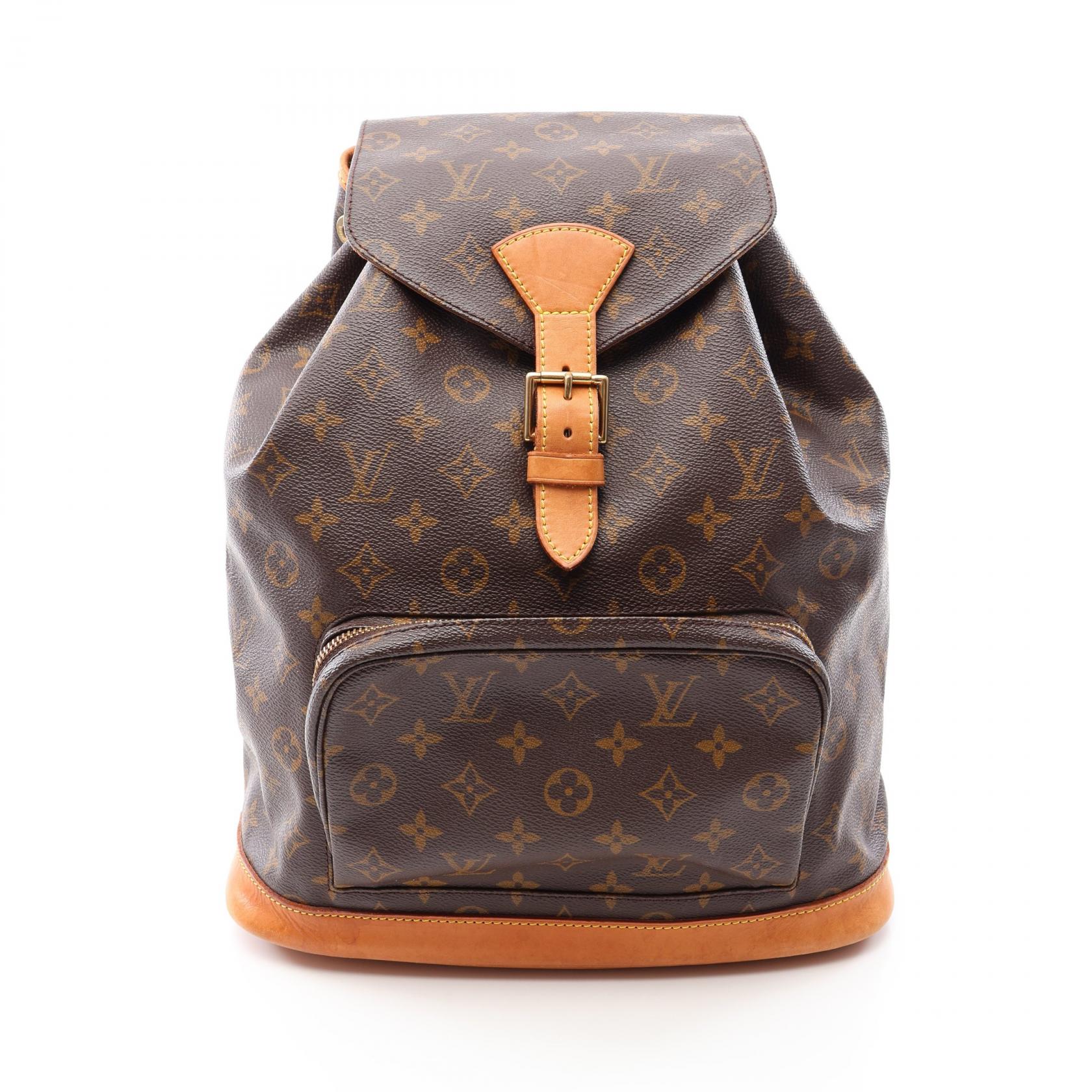 ルイ・ヴィトン LOUIS VUITTON モンスリGM モノグラム リュックサック バックパック バッグ PVCコーティングキャンバス レザー レディース ブラウン系 M51135 【中古】|BRANDOFF TOKYO