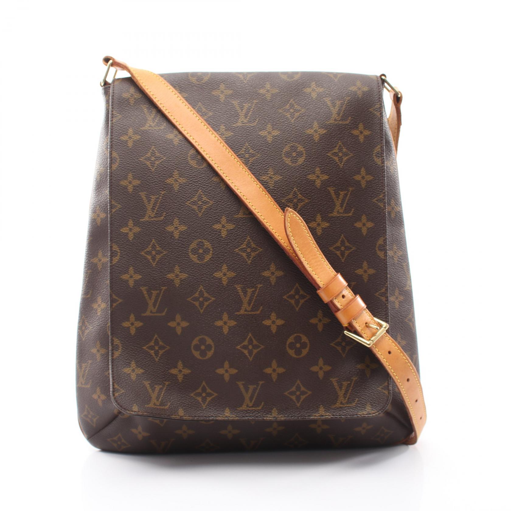 ≪5%OFFクーポン＆まとめ買い10% ～7/26 9:59〆≫ルイ・ヴィトン LOUIS VUITTON ミュゼット ショルダーバッグ バッグ PVCコーティングキャンバス レザー モノグラム レディース ブラウン系 M51256 【中古】｜BRANDOFF TOKYO