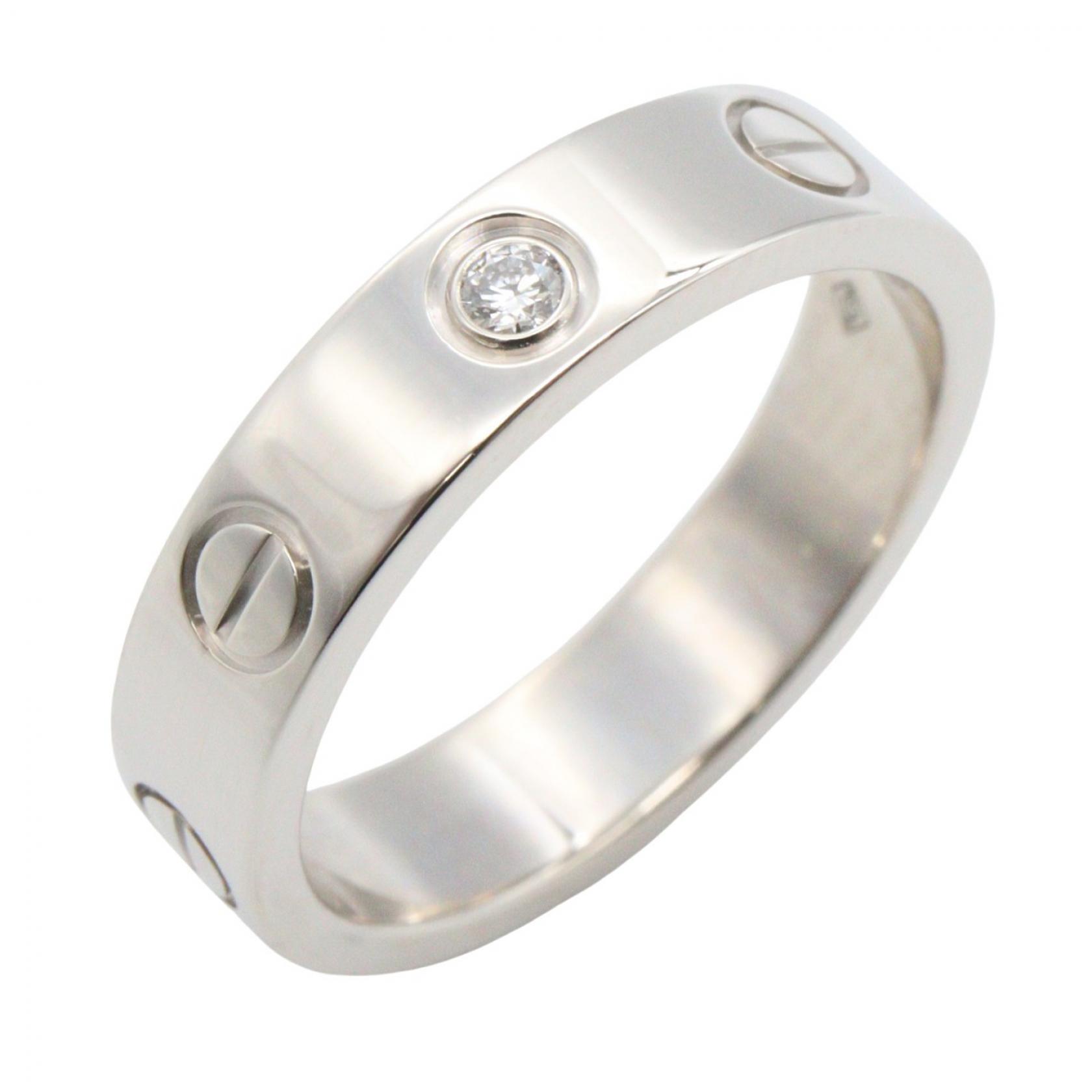 カルティエ CARTIER ミニラブリング 1PD リング・指輪 ジュエリー K18WG（ホワイトゴールド） ダイヤモンド メンズ レディース シルバー系 / クリア系 B4050500 【中古】｜BRANDOFF TOKYO
