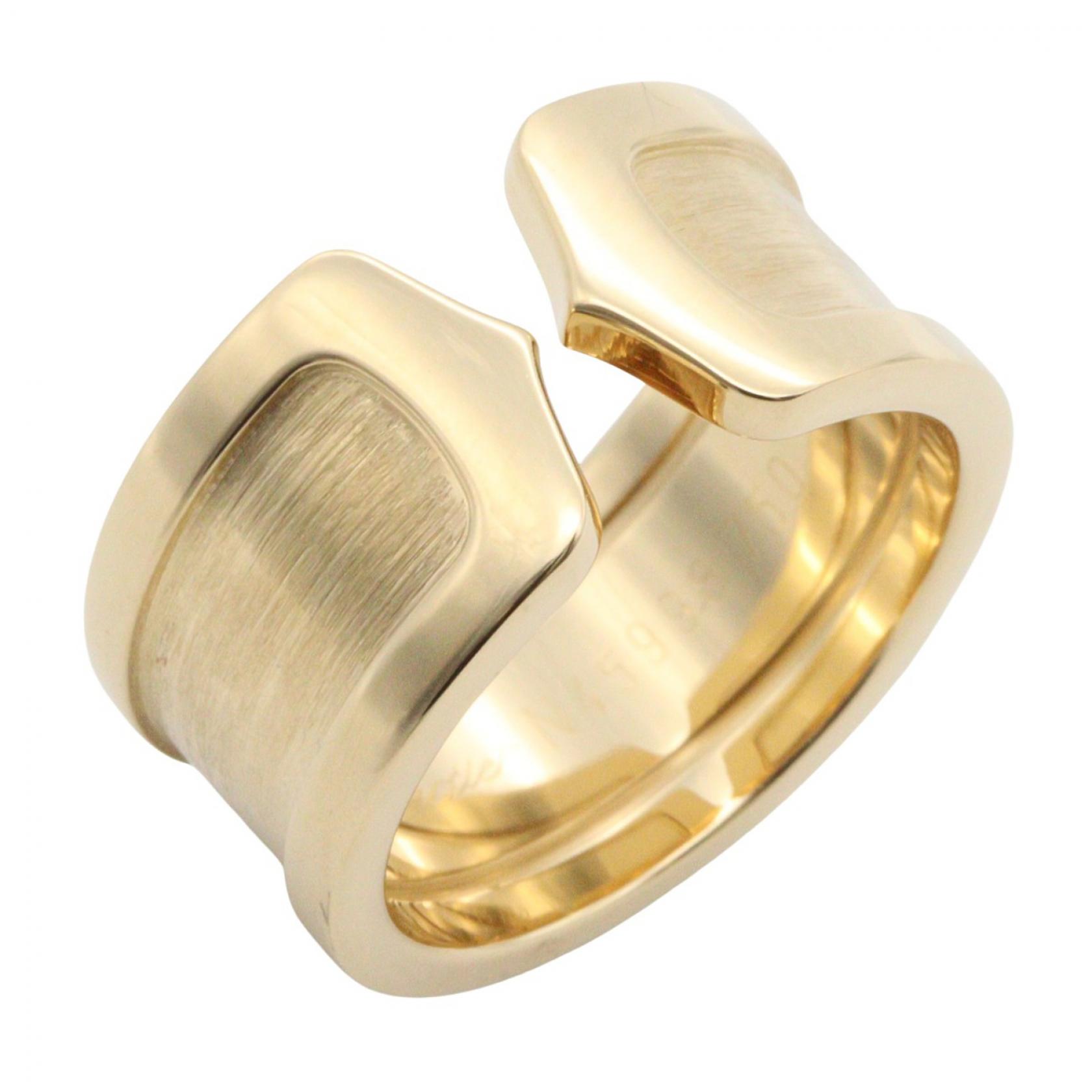 ≪5%OFFクーポン＆まとめ買い10% ～7/26 9:59〆≫カルティエ CARTIER C2ワイド リング リング・指輪 ジュエリー K18（イエローゴールド） レディース ゴールド系 【中古】｜BRANDOFF TOKYO