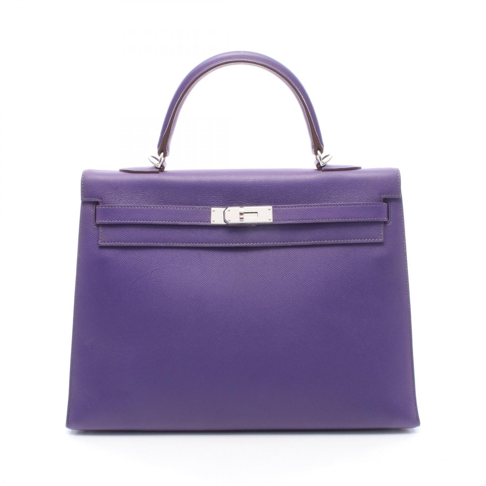 ≪5%OFFクーポン&まとめ買い10% ~7/26 9:59〆≫エルメス HERMES ケリー35 ウルトラバイオレット 外縫い 2WAY ハンドバッグ バッグ ヴォーエプソン ヴォーエプソン レディース パープル系 【中古】|BRANDOFF TOKYO