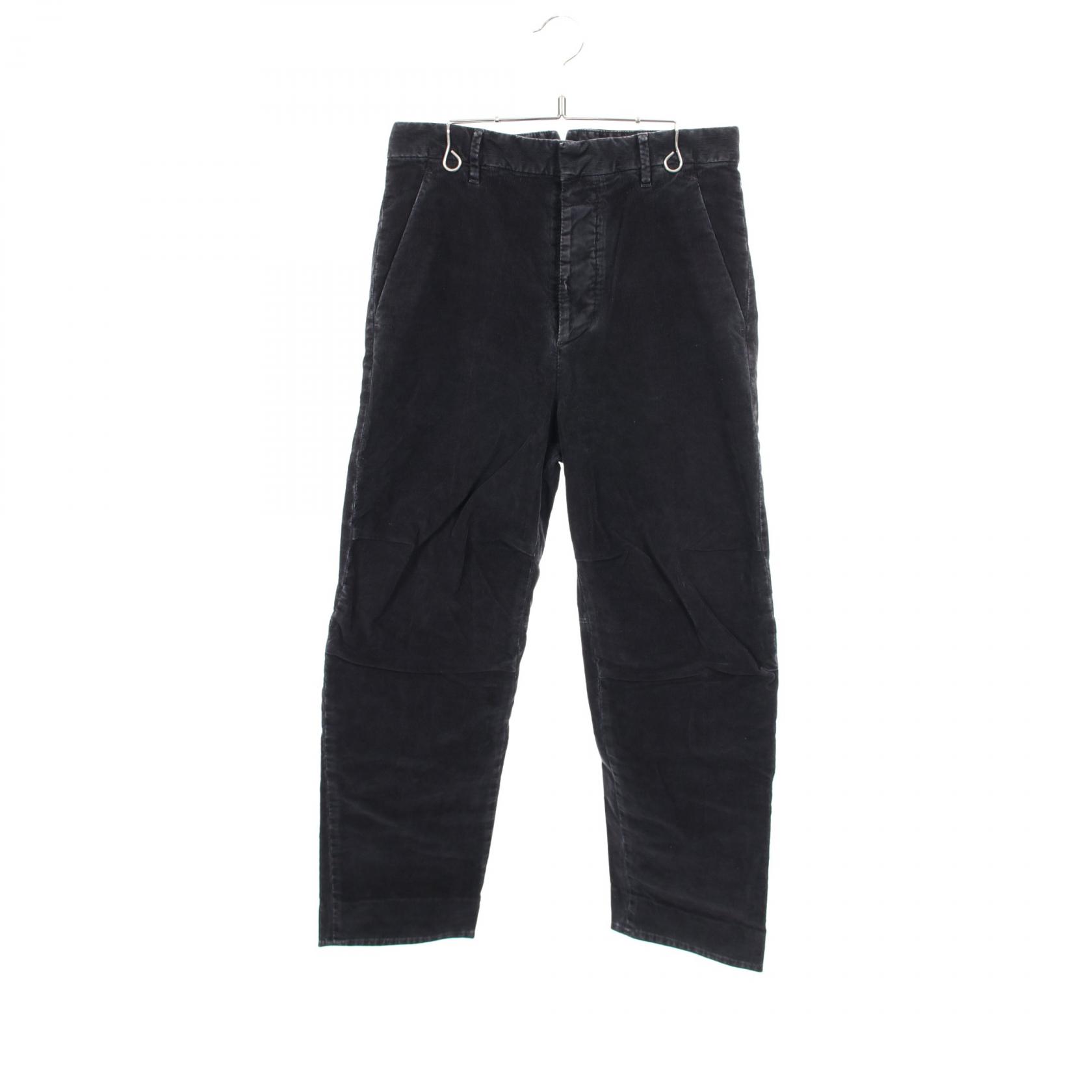 ≪5%OFFクーポン＆まとめ買い10% ～7/26 9:59〆≫ディースクエアード DSQUARED2 ボタンフライ コーデュロイ パンツ 衣料品 ボトムス コットン メンズ ブラック系 S74KB0964 【中古】｜BRANDOFF TOKYO