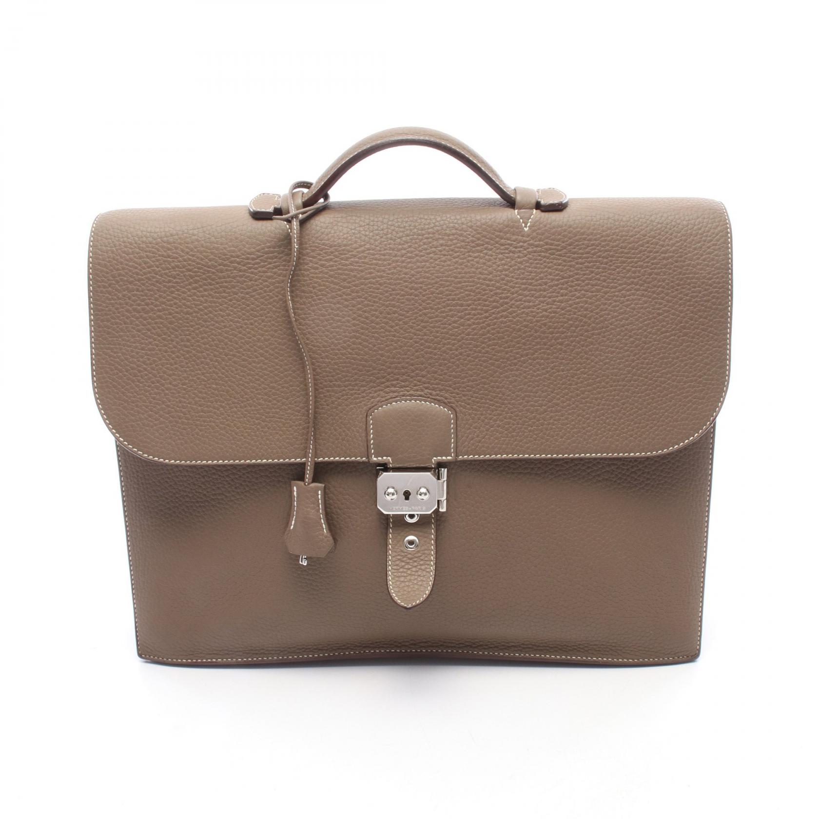 ≪5%OFFクーポン&まとめ買い10% ~7/26 9:59〆≫エルメス HERMES サックアデペッシュ38 ビジネスバッグ バッグ レザー トリヨンクレマンス トリヨンクレマンス メンズ グレー系 H063012CK8F 【中古】|BRANDOFF TOKYO