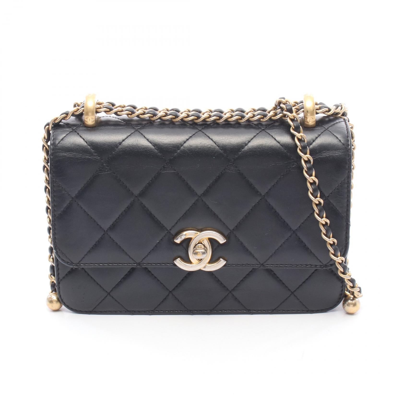 シャネル CHANEL マトラッセ ショルダーバッグ バッグ ラムスキン（羊革） レディース ブラック系 【中古】｜BRANDOFF TOKYO