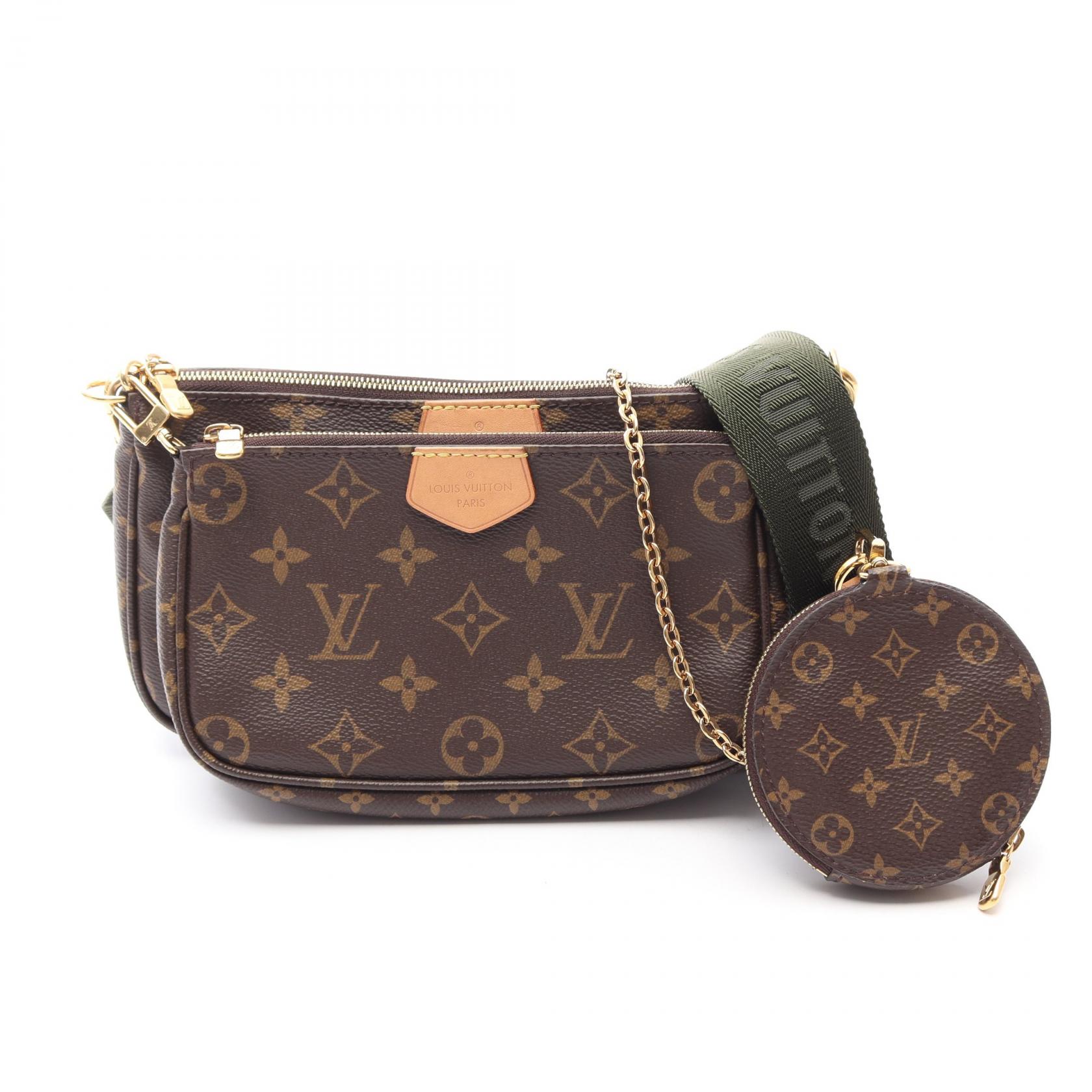 ≪5%OFFクーポン&まとめ買い10% ~7/26 9:59〆≫ルイ・ヴィトン LOUIS VUITTON ミュルティ ポシェットアクセソワール ショルダーバッグ バッグ PVCコーティングキャンバス レザー モノグラム レディース ブラウン系 / カーキ系 M44813 【中古】|BRANDOFF TOKYO