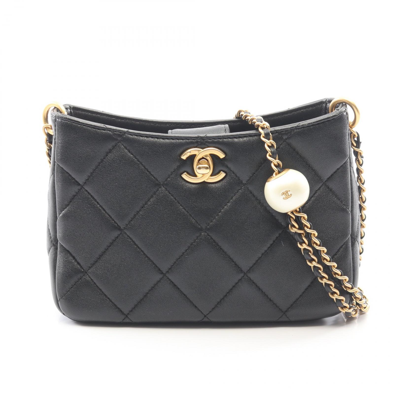 ≪5%OFFクーポン&まとめ買い10% ~7/26 9:59〆≫シャネル CHANEL マトラッセ ホーボーバッグ ショルダーバッグ バッグ ラムスキン(羊革) レディース ブラック系 AS4859 【中古】|BRANDOFF TOKYO