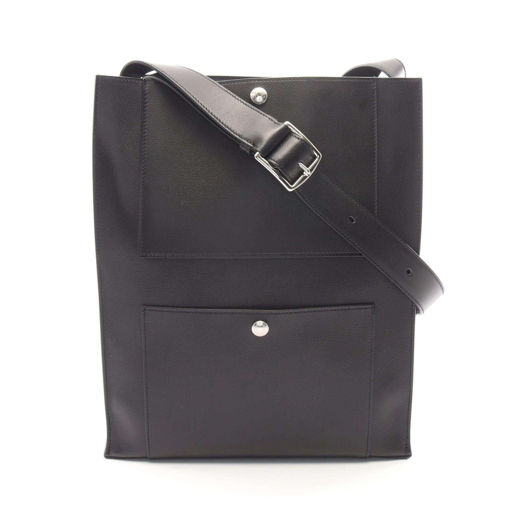 ≪5%OFFクーポン＆まとめ買い10% ～7/26 9:59〆≫エルメス HERMES キャブH カバッシュ ショルダーバッグ バッグ レザー エバーグレイン レディース ブラック系 085056CK 【中古】｜BRANDOFF TOKYO 283,500円