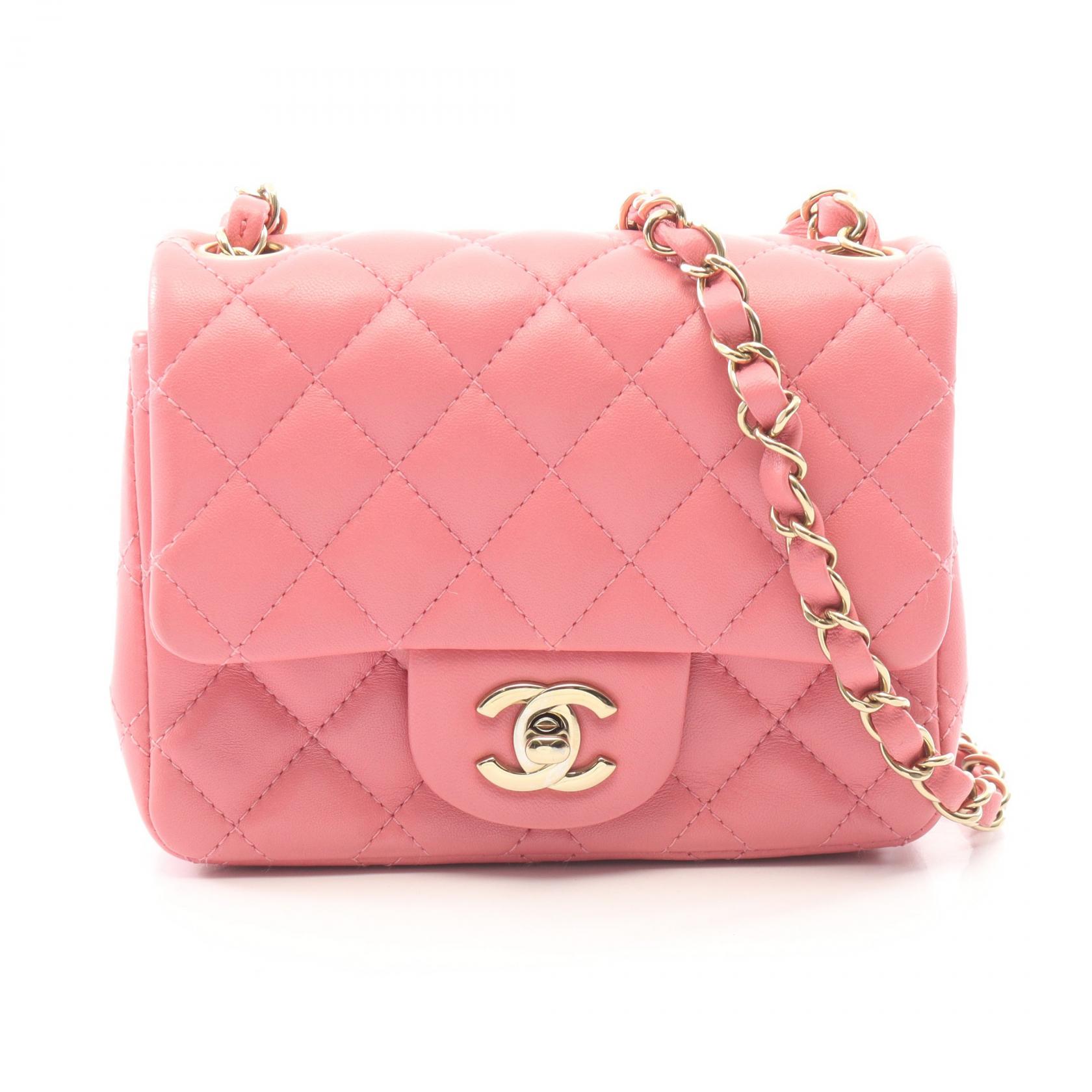 ≪5%OFFクーポン&まとめ買い10% ~7/26 9:59〆≫シャネル CHANEL ミニマトラッセ ショルダーバッグ バッグ ラムスキン(羊革) レディース ピンク系 A35200 【中古】|BRANDOFF TOKYO