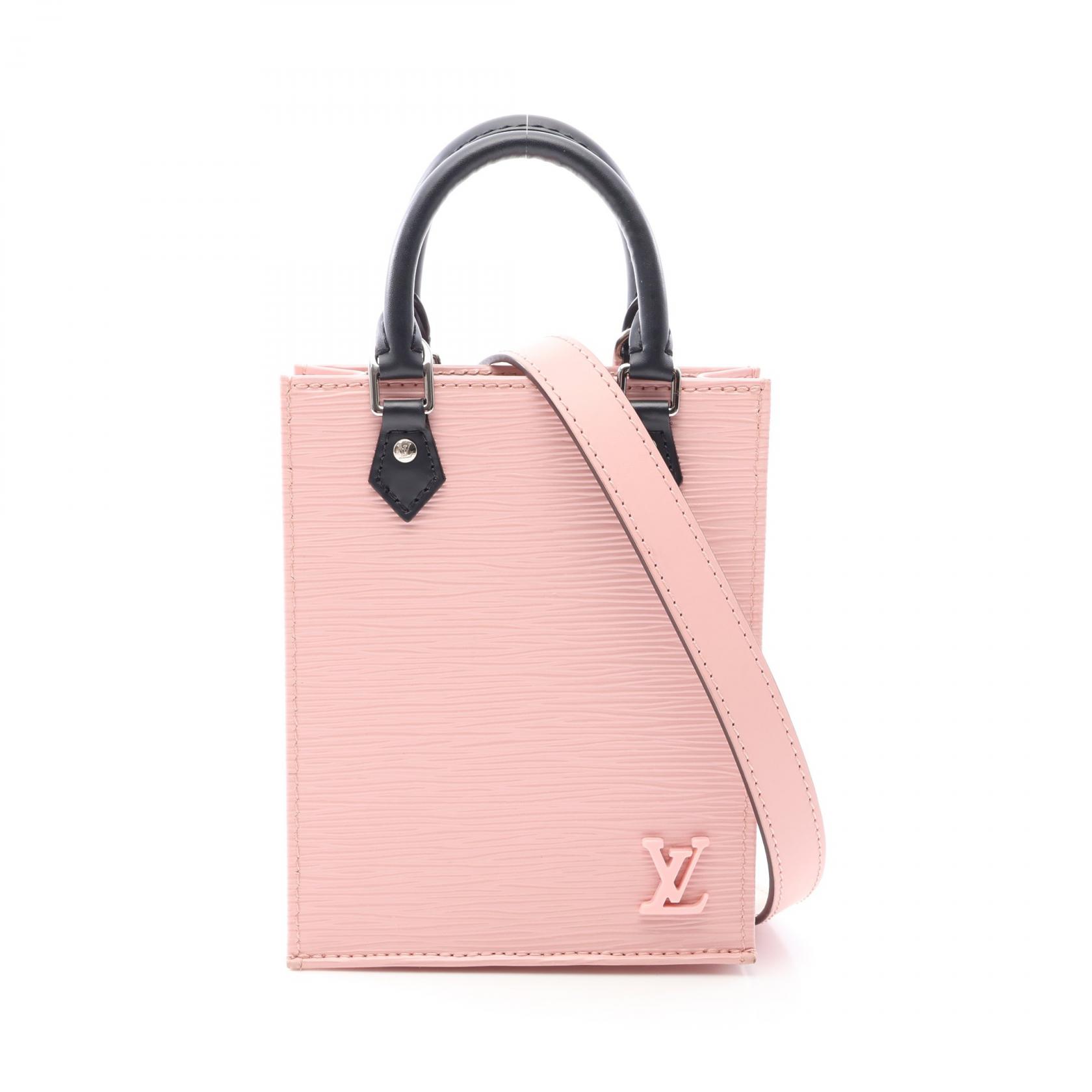 ≪5%OFFクーポン＆まとめ買い10% ～7/26 9:59〆≫ルイ・ヴィトン LOUIS VUITTON プティット サックプラ エピ ローズバレリーヌ 2WAY ハンドバッグ バッグ レザー エピ レディース ピンク系 / ブラック系 M69575 【中古】｜BRANDOFF TOKYO