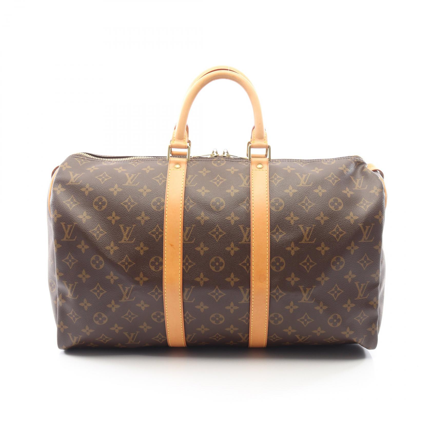 ≪5%OFFクーポン&まとめ買い10% ~7/26 9:59〆≫ルイ・ヴィトン LOUIS VUITTON キーポル45 モノグラム ボストンバッグ バッグ PVCコーティングキャンバス レザー メンズ レディース ブラウン系 M41428 【中古】|BRANDOFF TOKYO