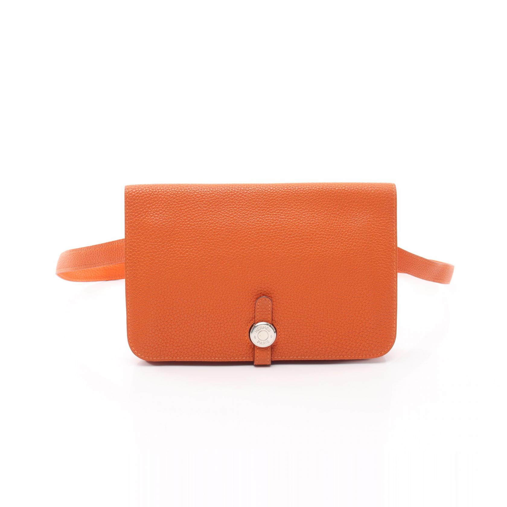 ≪5%OFFクーポン&まとめ買い10% ~7/26 9:59〆≫エルメス HERMES ドゴン ポッシュ オレンジ ウエストバッグ バッグ トゴ トゴ レディース オレンジ系 【中古】|BRANDOFF TOKYO