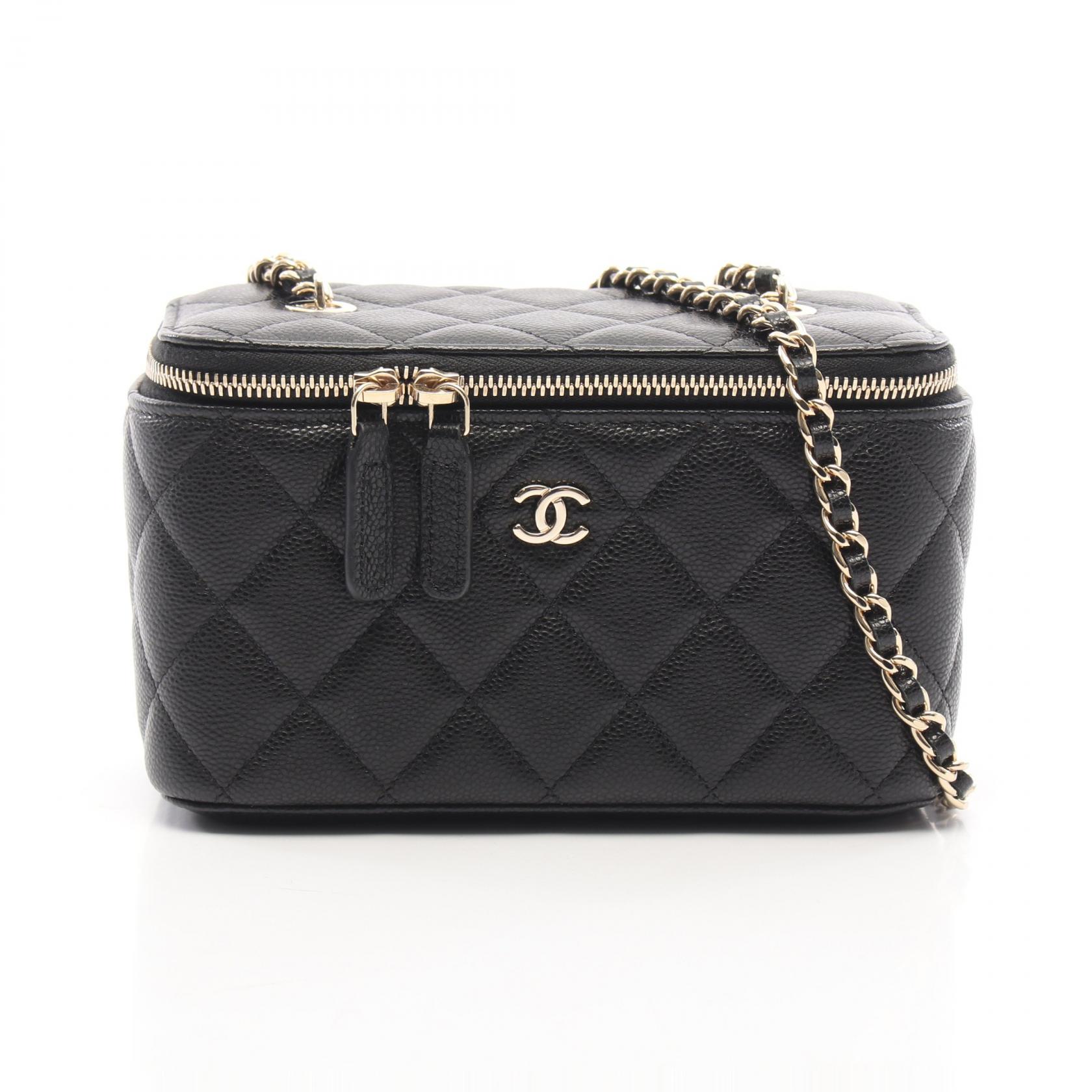 シャネル CHANEL マトラッセ スモールバニティ ミラー付き ショルダーバッグ バッグ キャビアスキン(グレインドカーフ) レディース ブラック系 AP1341 【中古】|BRANDOFF TOKYO