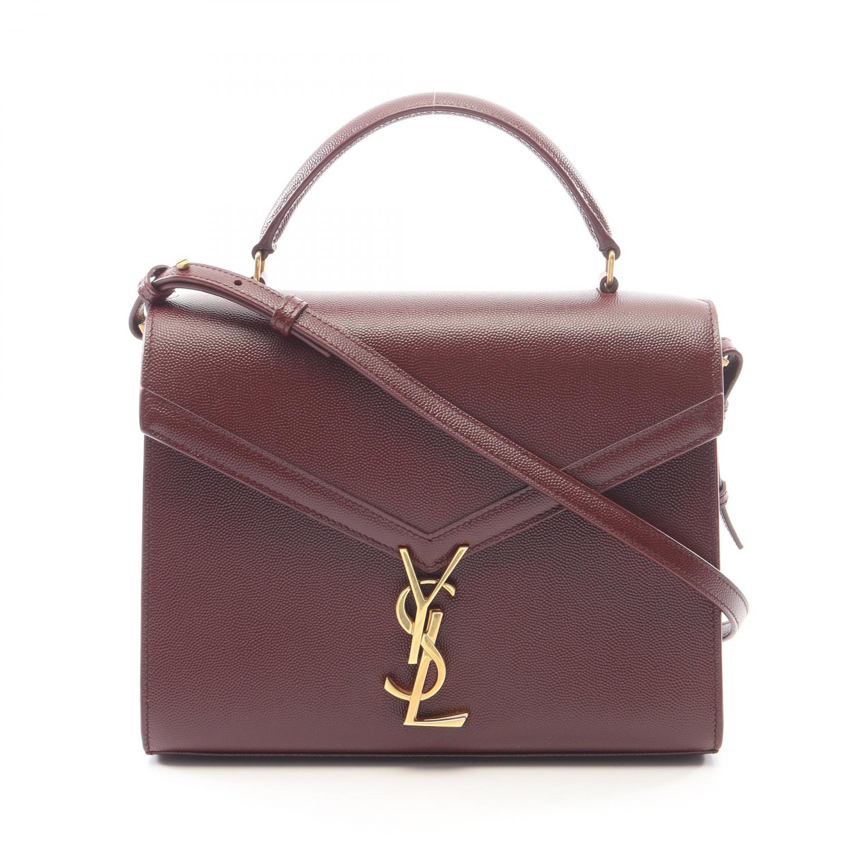 ≪5%OFFクーポン&まとめ買い10% ~7/26 9:59〆≫サンローランパリ SAINT LAURENT PARIS カサンドラ 2WAY ハンドバッグ バッグ レザー レディース ボルドー系 【中古】|BRANDOFF TOKYO