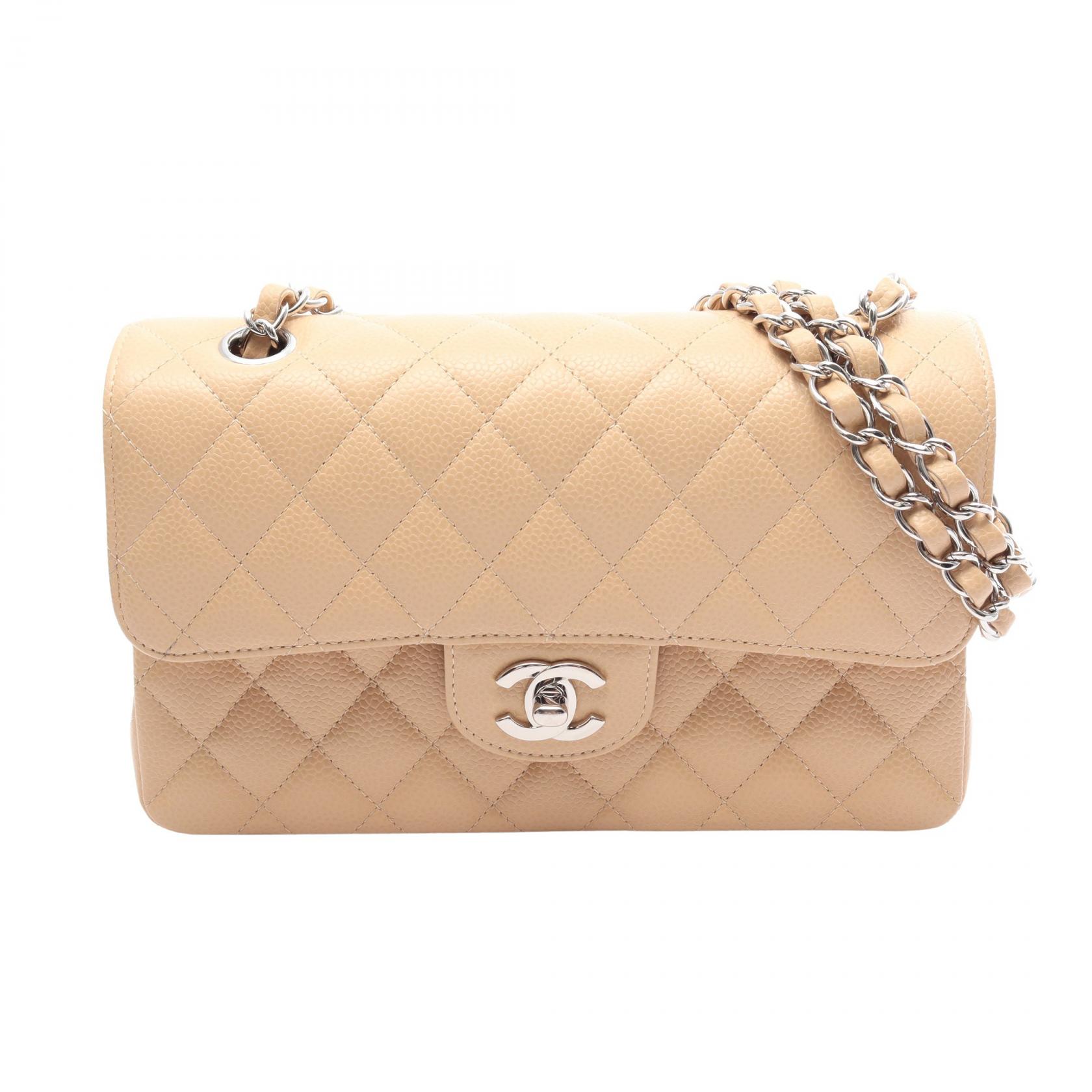 ≪5%OFFクーポン＆まとめ買い10% ～7/26 9:59〆≫シャネル CHANEL マトラッセ Wフラップ ショルダーバッグ バッグ キャビアスキン(グレインドカーフ) レディース ベージュ系 【中古】｜BRANDOFF TOKYO 548,000円