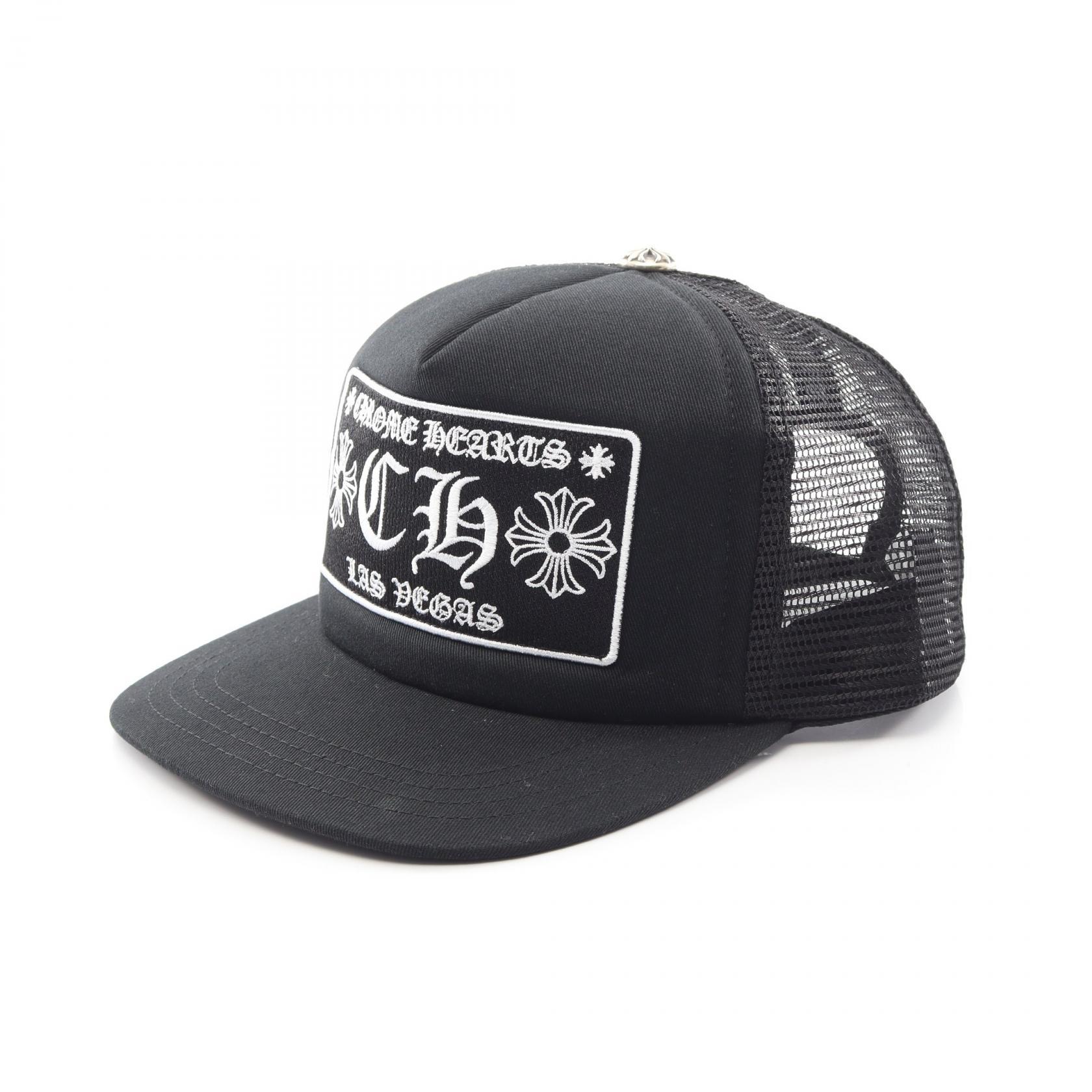 ≪5%OFFクーポン&まとめ買い10% ~7/26 9:59〆≫クロムハーツ CHROME HEARTS トラッカーキャップ CHプラス ラスベガス メッシュ キャップ 帽子 コットン / ポリエステル メンズ ブラック系 【中古】|BRANDOFF TOKYO