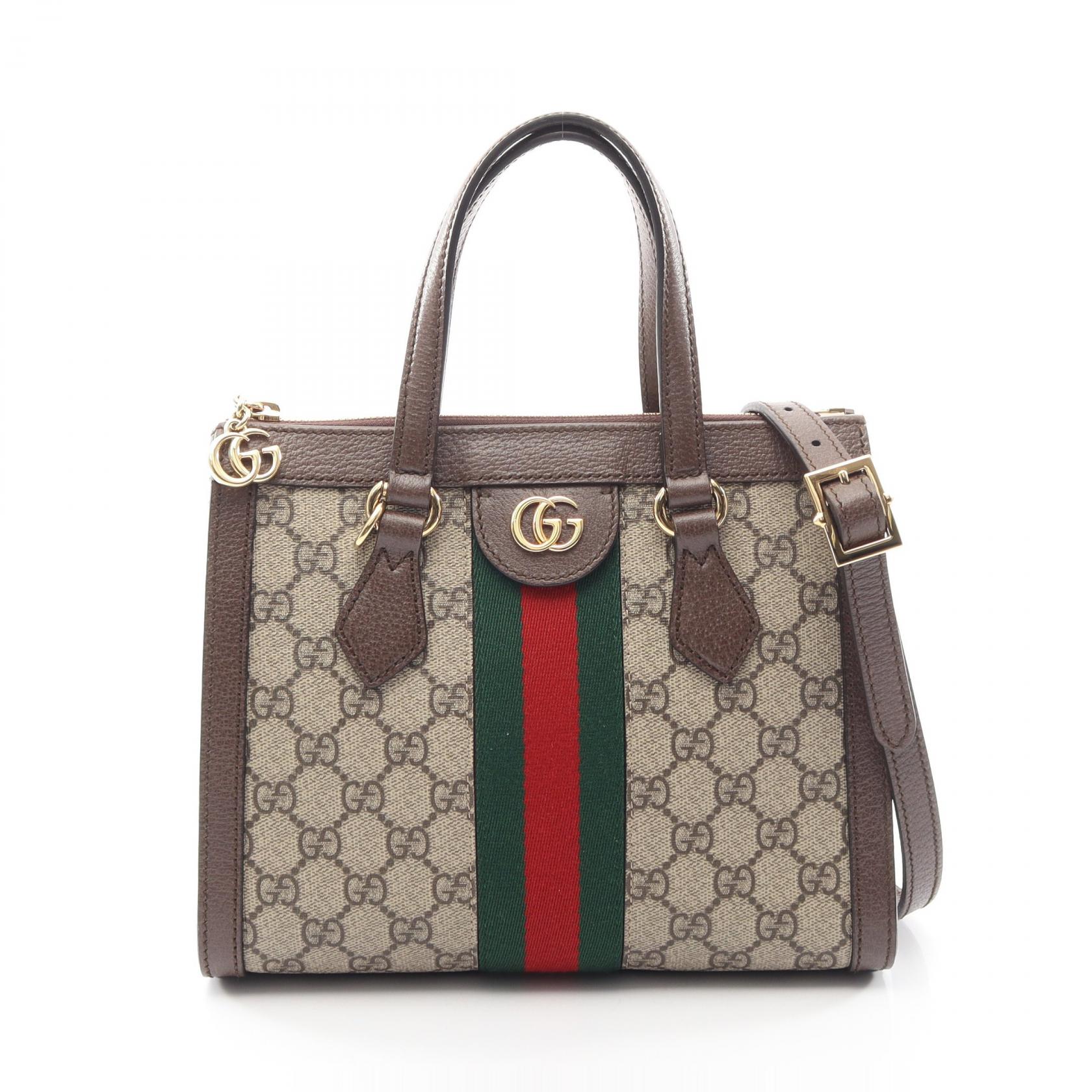 ≪5%OFFクーポン&まとめ買い10% ~7/26 9:59〆≫グッチ GUCCI オフィディア GG スモール 2WAY トートバッグ バッグ PVCコーティングキャンバス レザー レディース ベージュ系 / ブラウン系 547551 【中古】|BRANDOFF TOKYO