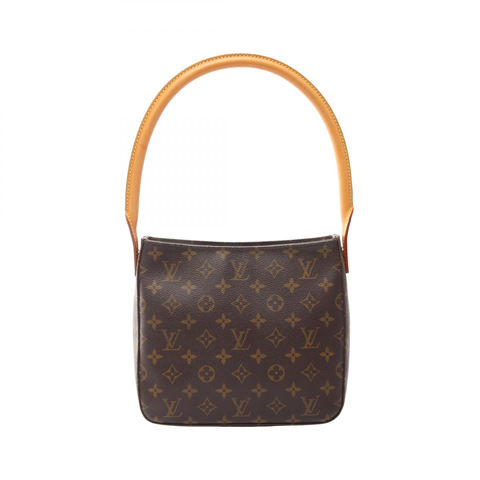 ルイ・ヴィトン LOUIS VUITTON ルーピングMM モノグラム ショルダーバッグ バッグ PVCコーティングキャンバス レザー レディース ブラウン系 M51146 【中古】｜BRANDOFF TOKYO