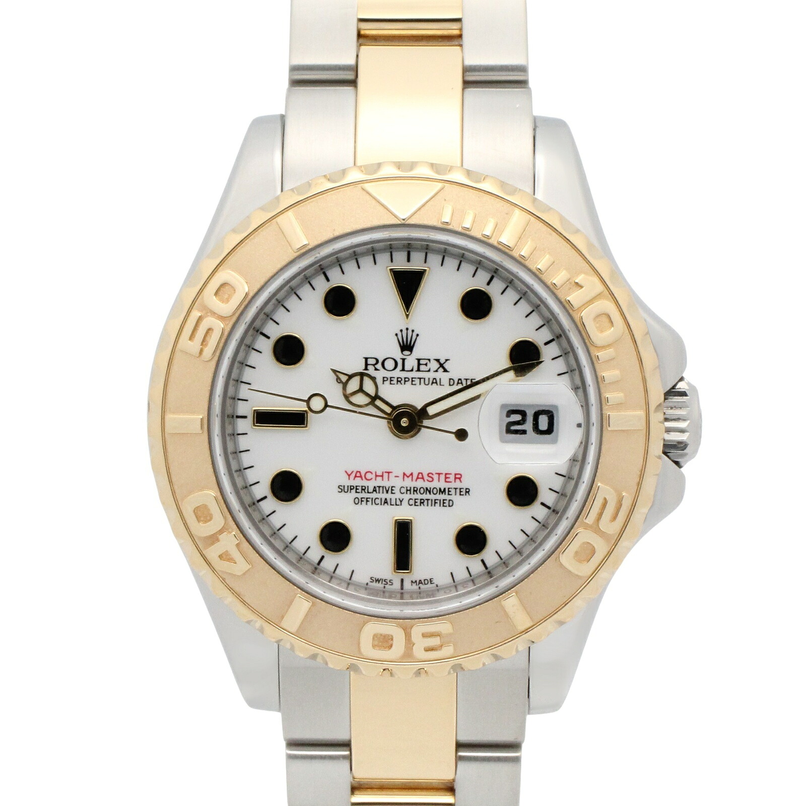 ≪5%OFFクーポン&まとめ買い10% ~7/26 9:59〆≫ロレックス ROLEX ヨットマスター 29 ランダム番 腕時計 時計 K18(イエローゴールド) ステンレススチール レディース ホワイト系 169623 【中古】|BRANDOFF TOKYO