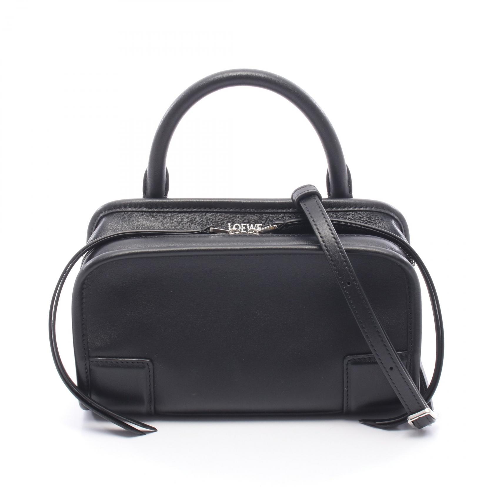 ≪5%OFFクーポン＆まとめ買い10% ～7/26 9:59〆≫ロエベ LOEWE アマソナ180 2WAY ハンドバッグ バッグ レザー レディース ブラック系 A039AS4X121100 【新品】｜BRANDOFF TOKYO