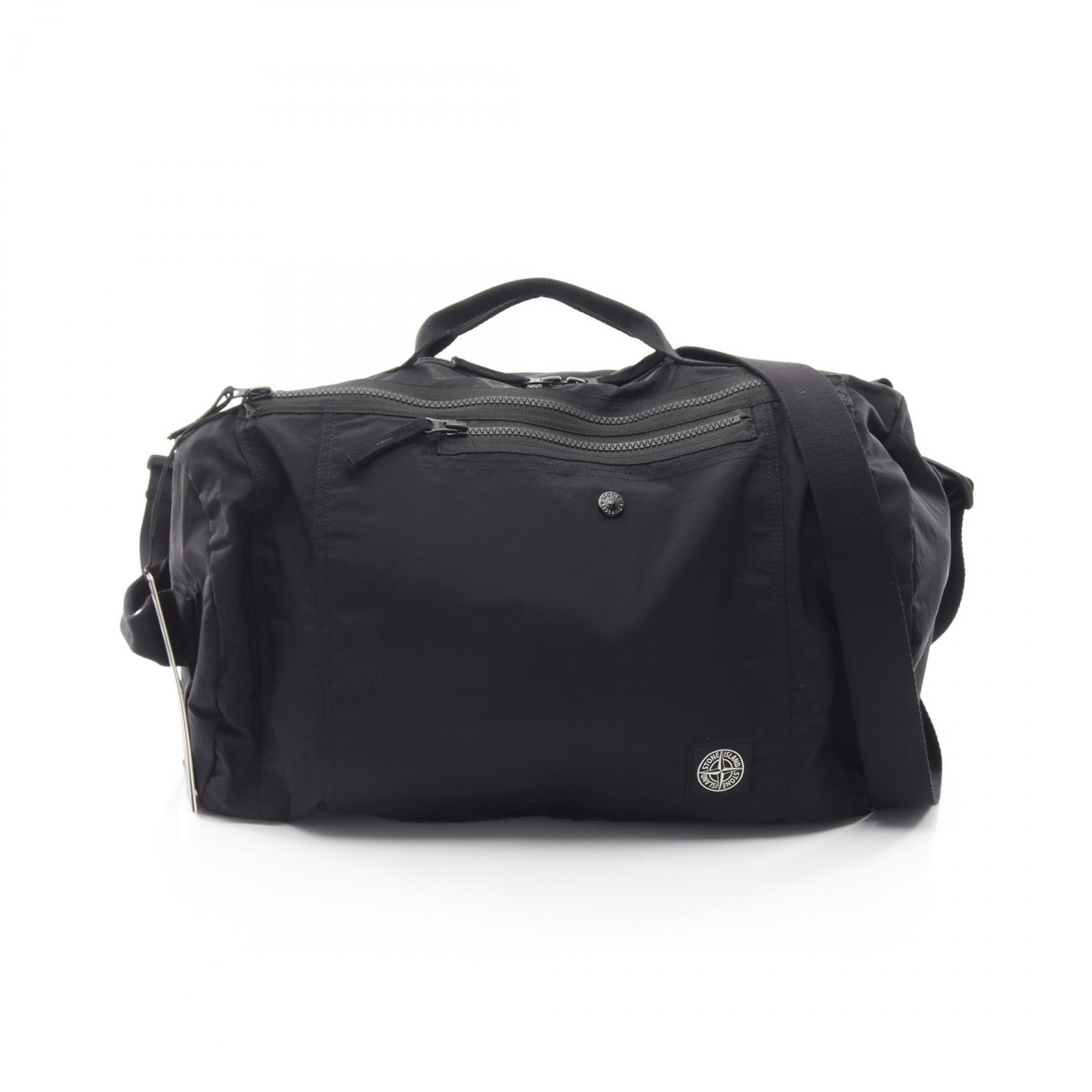 ≪5%OFFクーポン＆まとめ買い10% ～7/26 9:59〆≫ストーンアイランド STONE ISLAND ロゴパッチ 2WAY ハンドバッグ バッグ ナイロン メンズ レディース ブラック系 L1S159200011S0251 【新品】｜BRANDOFF TOKYO