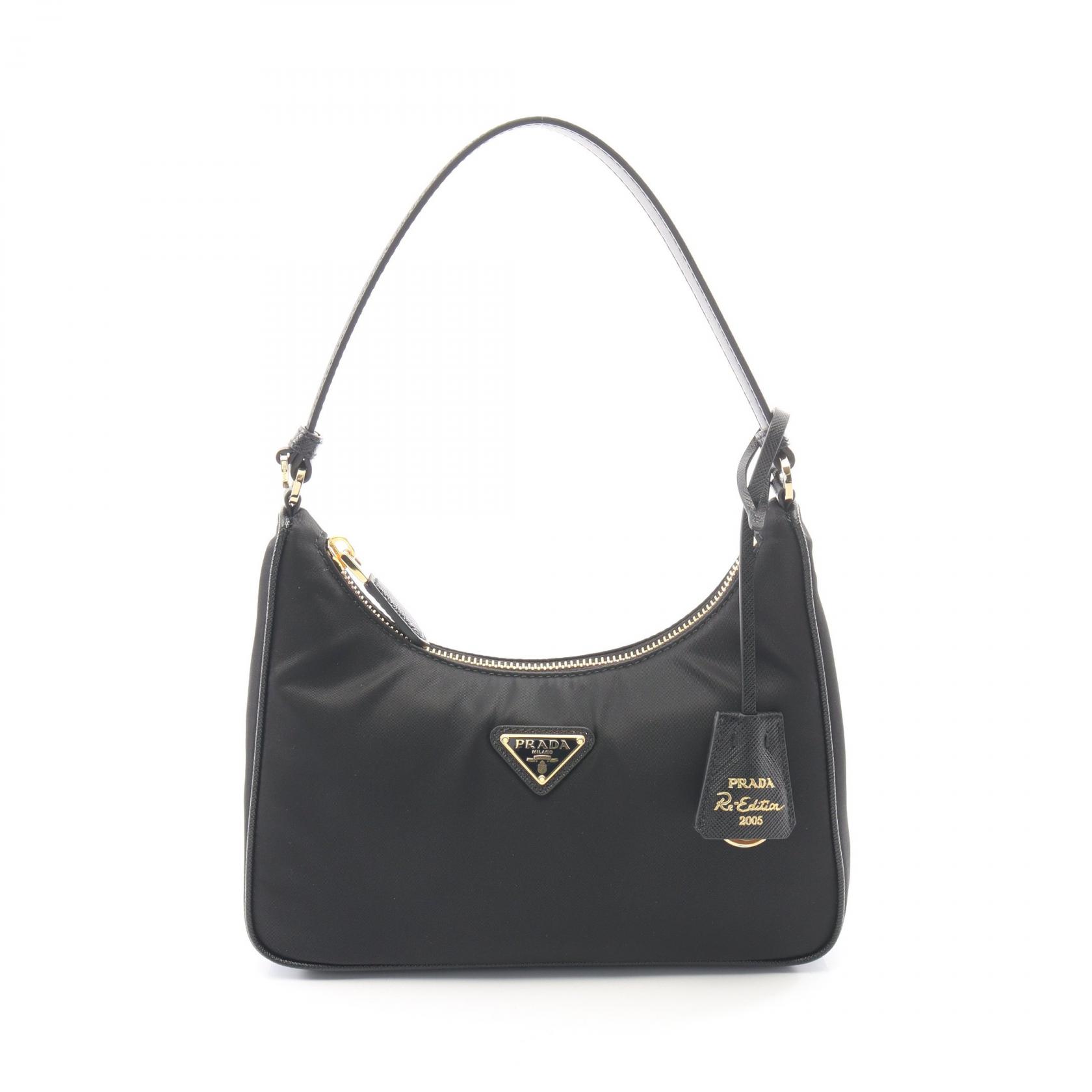 プラダ PRADA Re-Edition 2005 Re-Nylon ミニバッグ ハンドバッグ バッグ ナイロン サフィアーノレザー レディース ブラック系 1N204XR064F0632 【新品】｜BRANDOFF TOKYO