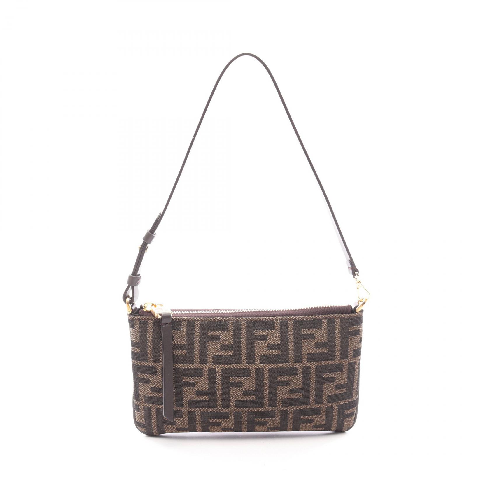 ≪5%OFFクーポン＆まとめ買い10% ～7/26 9:59〆≫フェンディ FENDI ズッカ ハンドバッグ バッグ キャンバス レザー レディース ブラウン系 8M0536A98PF1GL7 【新品】｜BRANDOFF TOKYO