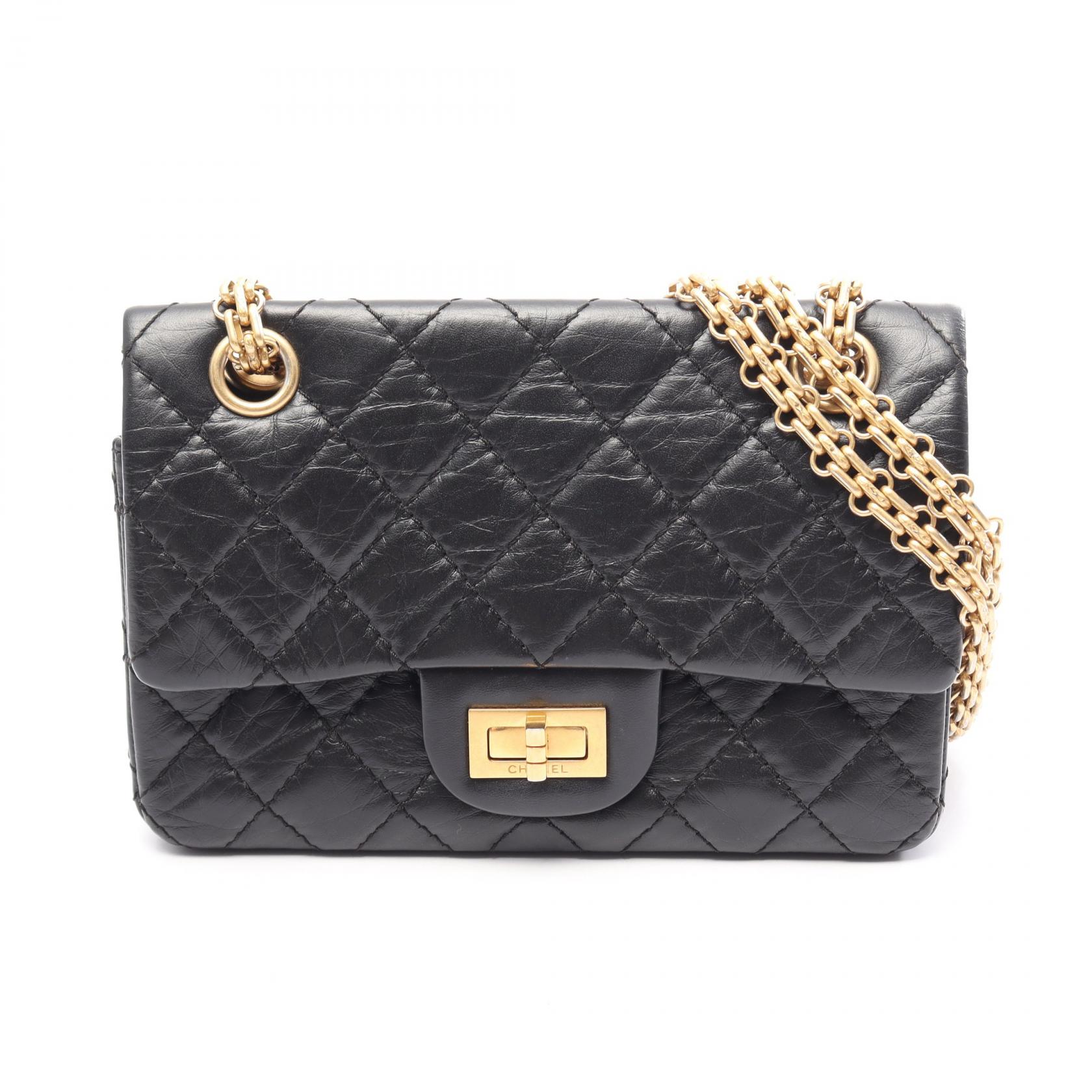 ≪5%OFFクーポン&まとめ買い10% ~7/26 9:59〆≫シャネル CHANEL 2.55 ミニマトラッセ ショルダーバッグ バッグ カーフ(牛革) レディース ブラック系 【中古】|BRANDOFF TOKYO