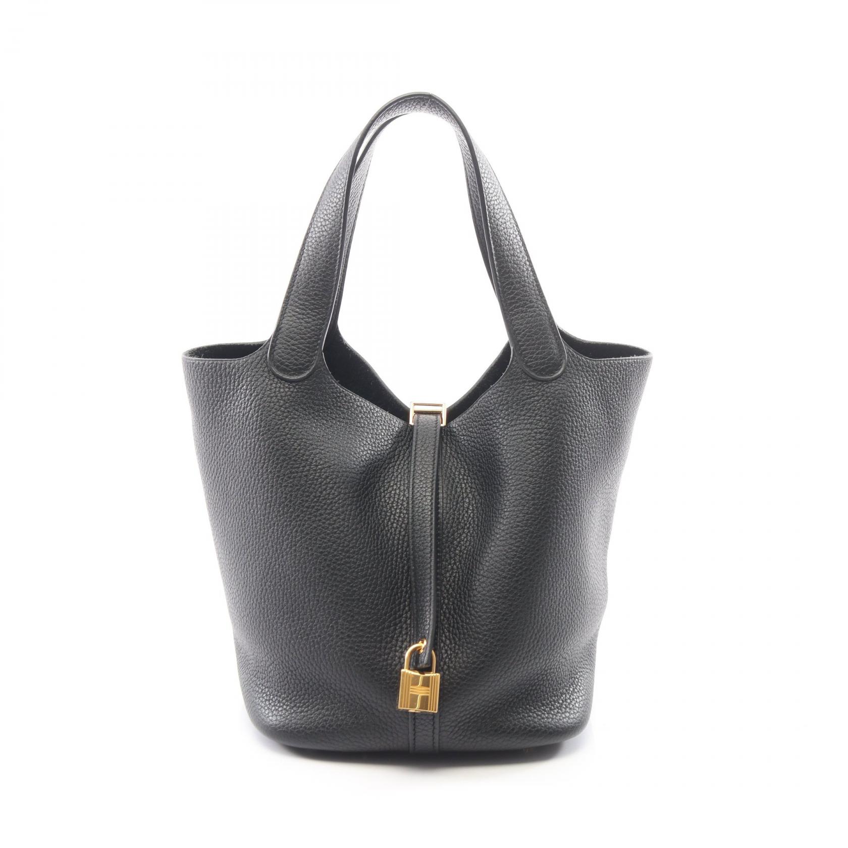 ≪5%OFFクーポン&まとめ買い10% ~7/26 9:59〆≫エルメス HERMES ピコタンロックMM ハンドバッグ バッグ トリヨンクレマンス トリヨンクレマンス レディース ブラック系 【中古】|BRANDOFF TOKYO