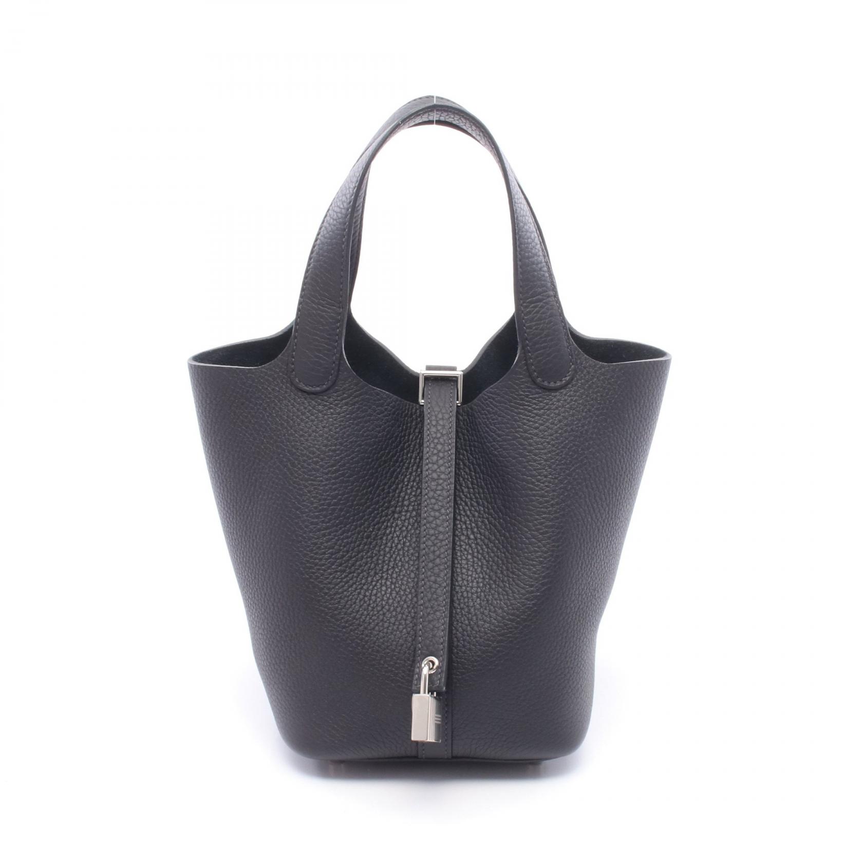 ≪5%OFFクーポン＆まとめ買い10% ～7/26 9:59〆≫エルメス HERMES ピコタンロックPM キャバン ハンドバッグ バッグ レザー トリヨンクレマンス レディース ネイビー系 【中古】｜BRANDOFF TOKYO