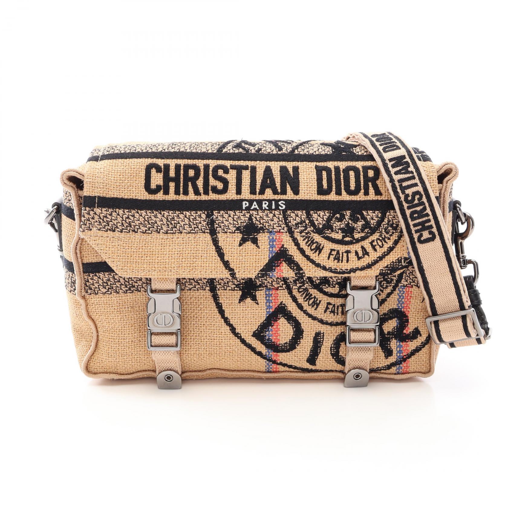 ディオール Dior ディオールキャンプ ショルダーバッグ バッグ ジュート レディース ベージュ系 / ブラック系 【中古】｜BRANDOFF TOKYO