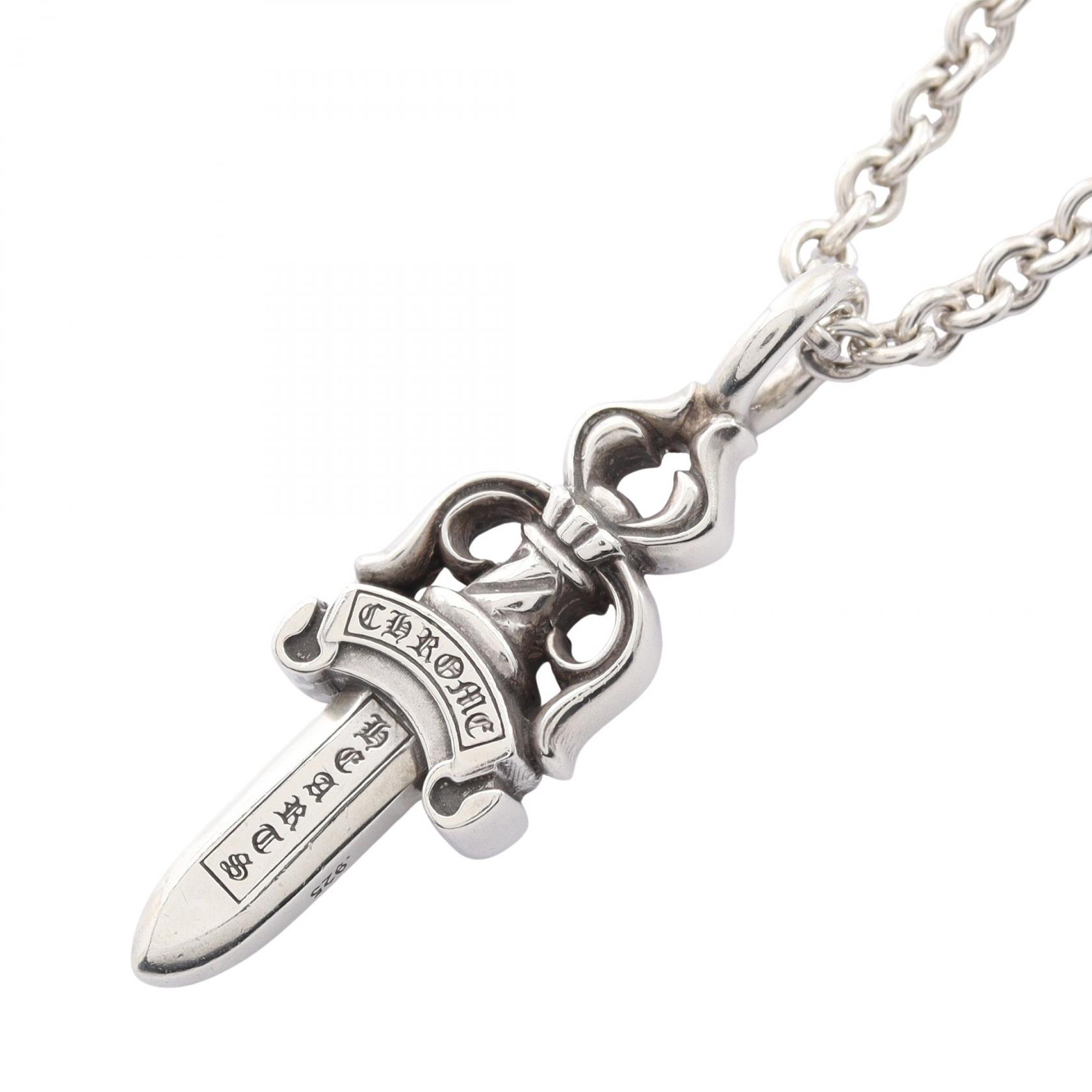 ≪5%OFFクーポン&まとめ買い10% ~7/26 9:59〆≫クロムハーツ CHROME HEARTS ダガー ネックレス ジュエリー シルバー925 メンズ シルバー系 【中古】|BRANDOFF TOKYO