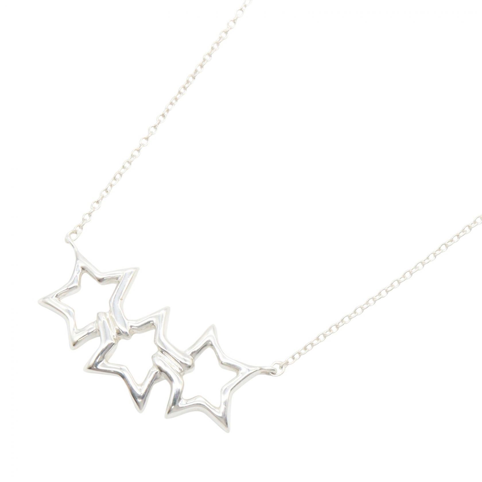 ≪5%OFFクーポン&まとめ買い10% ~7/26 9:59〆≫ティファニー TIFFANY&CO トリプルスター ネックレス ネックレス ジュエリー シルバー925 レディース シルバー系 【中古】|BRANDOFF TOKYO