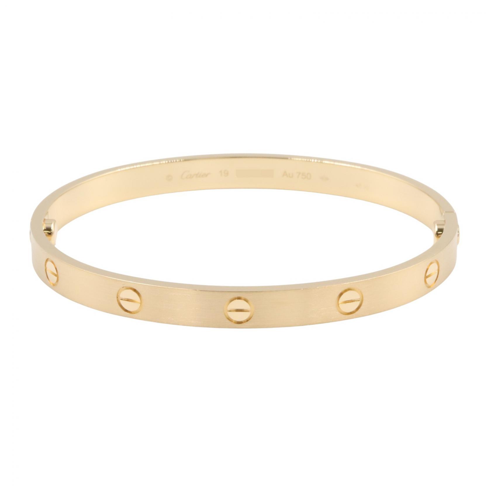 ≪5%OFFクーポン&まとめ買い10% ~7/26 9:59〆≫カルティエ CARTIER ラブブレス ブレスレット アクセサリー K18(イエローゴールド) メンズ レディース ゴールド系 B6077000 【中古】|BRANDOFF TOKYO