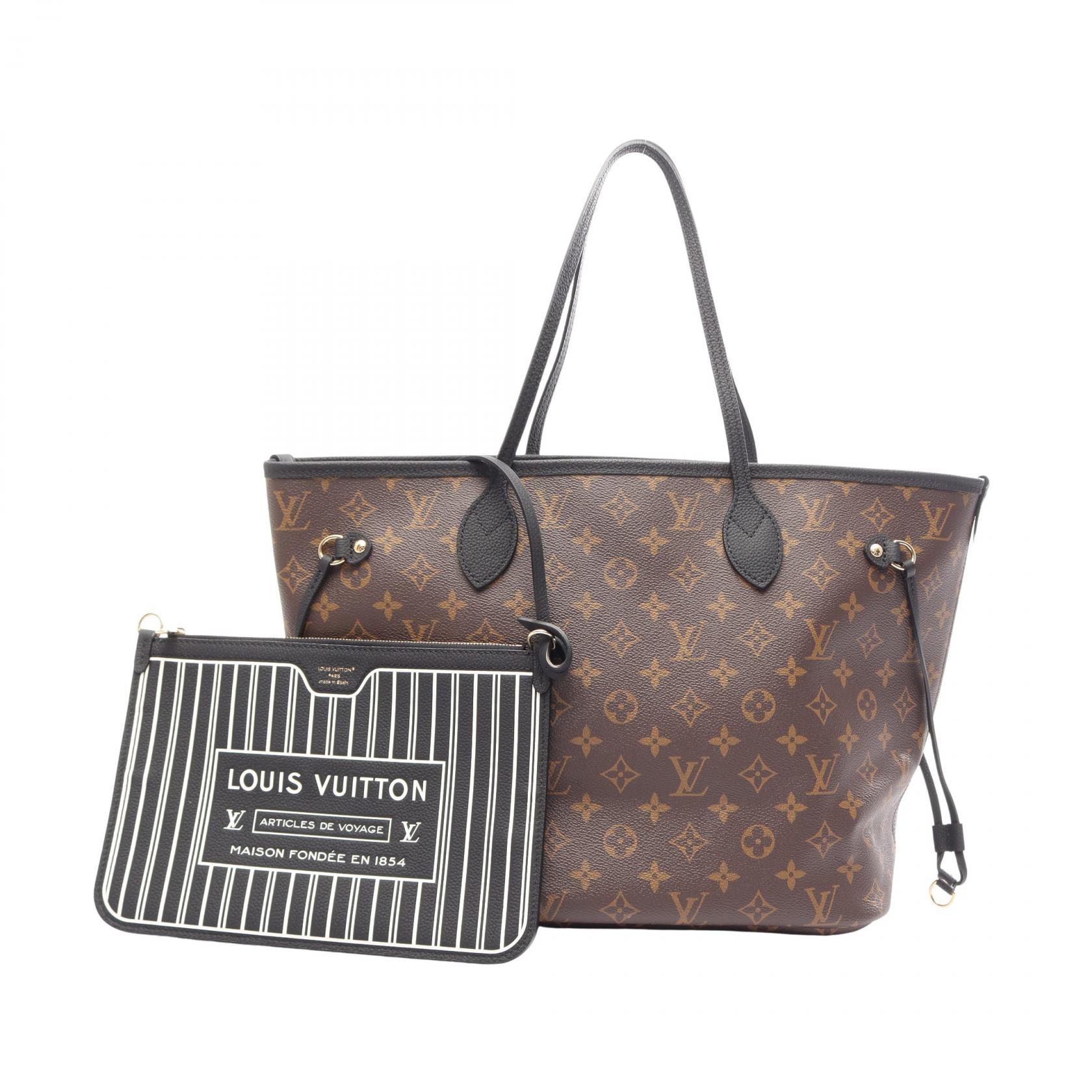 ≪5%OFFクーポン&まとめ買い10% ~7/26 9:59〆≫ルイ・ヴィトン LOUIS VUITTON ネヴァーフル インサイドアウトMM トートバッグ バッグ PVCコーティングキャンバス レザー モノグラム レディース ブラウン系 / ブラック系 M28351 【中古】|BRANDOFF TOKYO