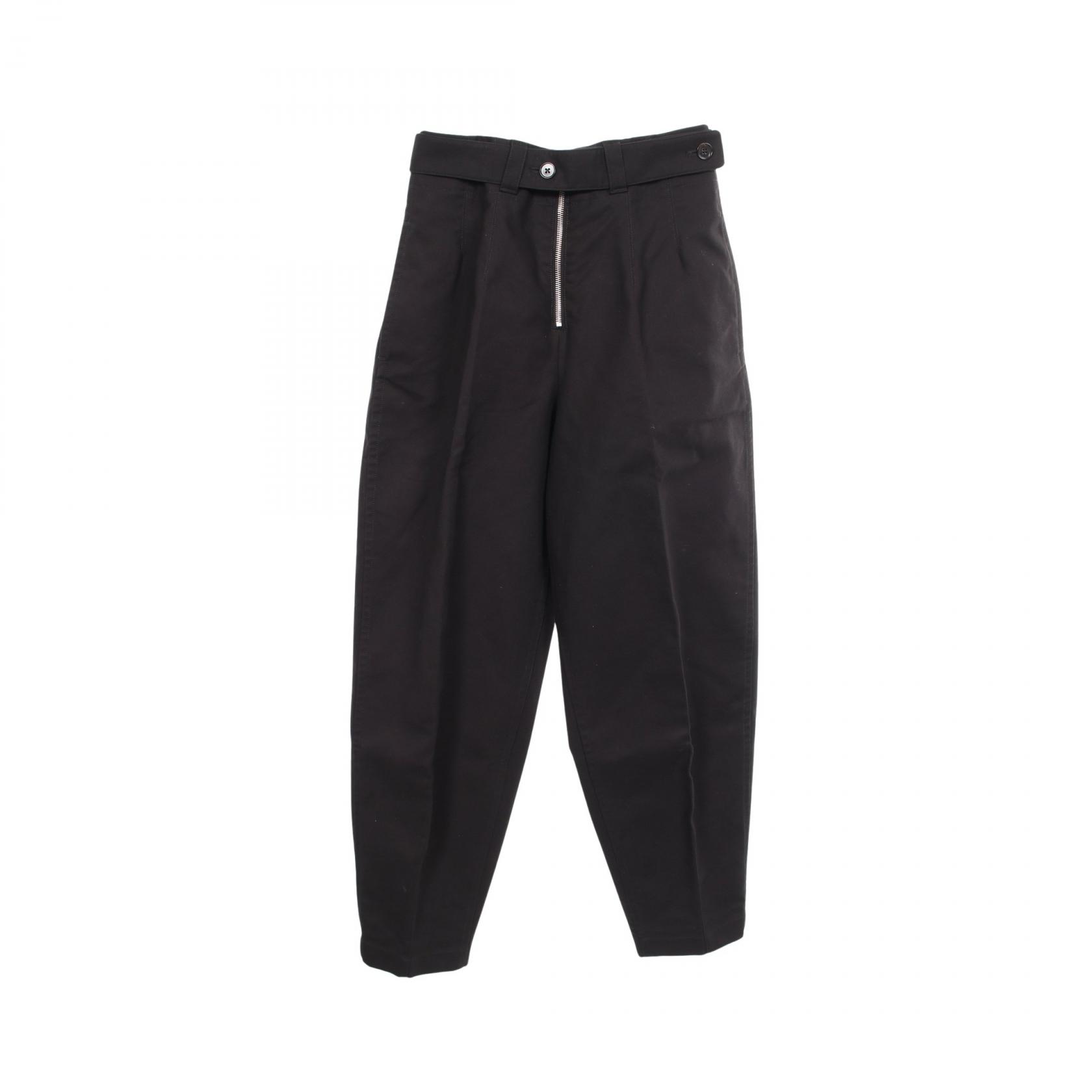 ジルサンダー JIL SANDER ワイド パンツ 衣料品 ボトムス コットン レディース ブラック系 【中古】｜BRANDOFF TOKYO